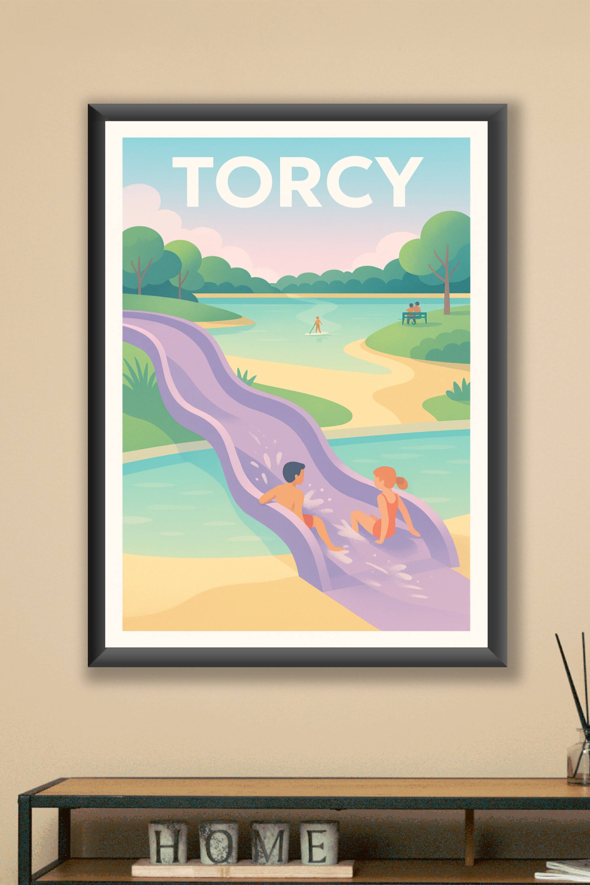 Affiche Torcy — Plongez dans l'été et la nature · poster d'art de Torcy