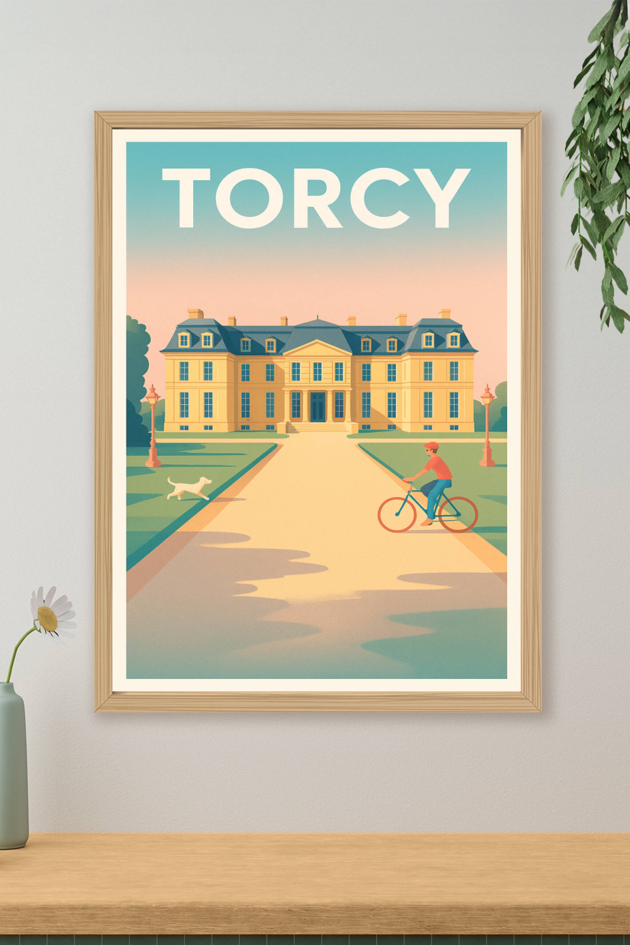 Affiche Torcy — Charme et sérénité au parc du Château · poster d'art de Torcy