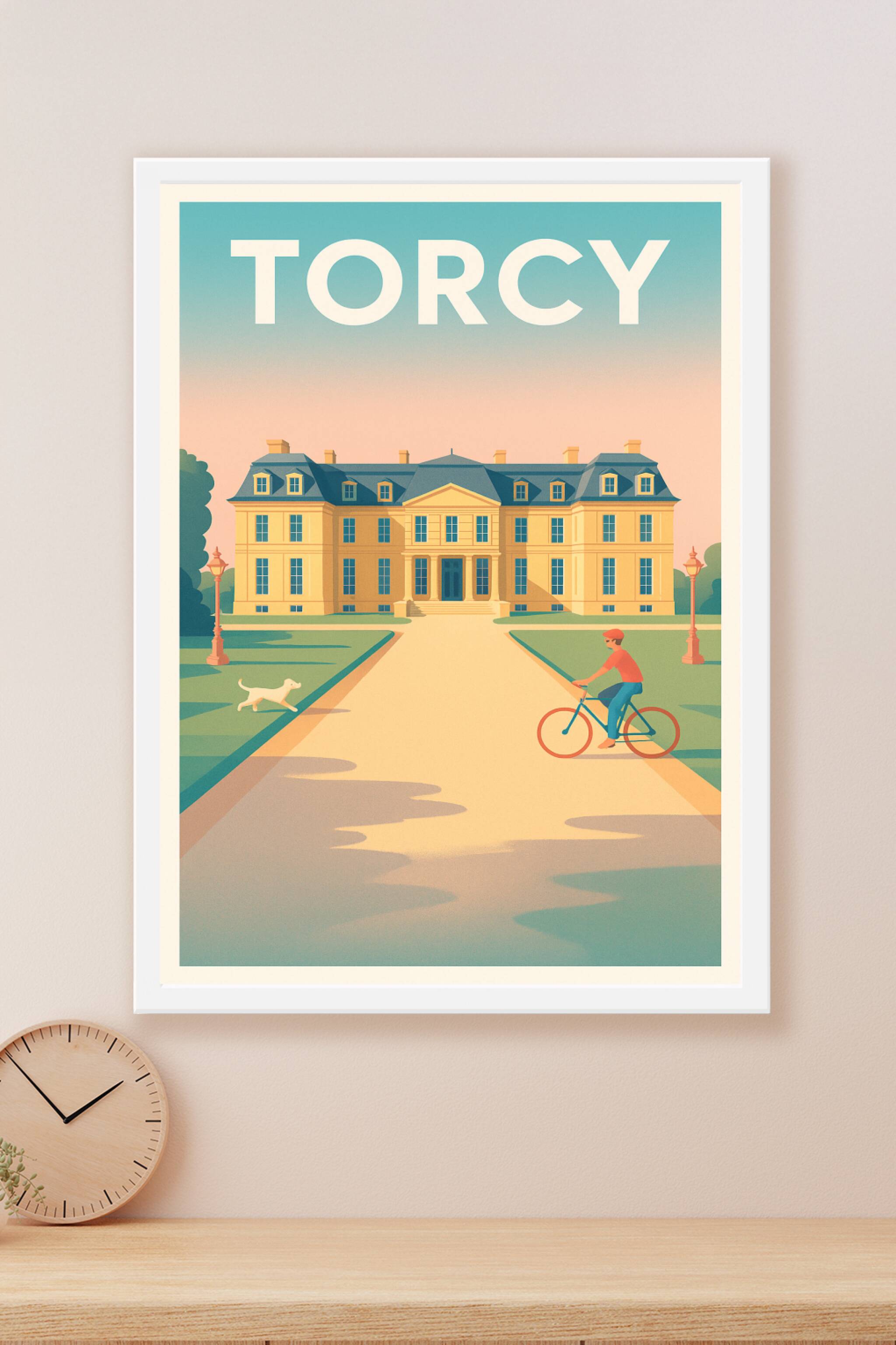 Affiche Torcy — Charme et sérénité au parc du Château · poster d'art de Torcy