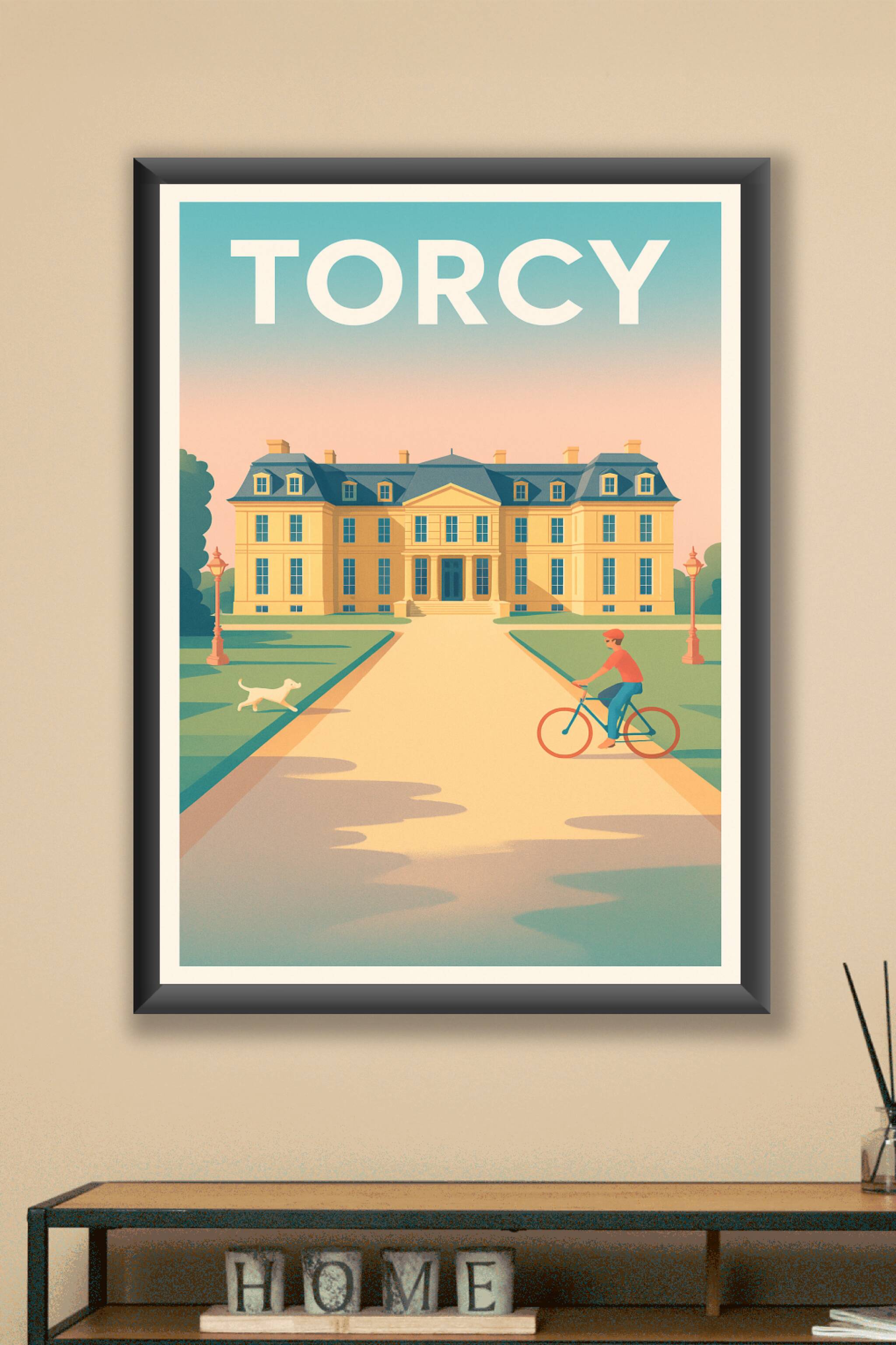 Affiche Torcy — Charme et sérénité au parc du Château · poster d'art de Torcy