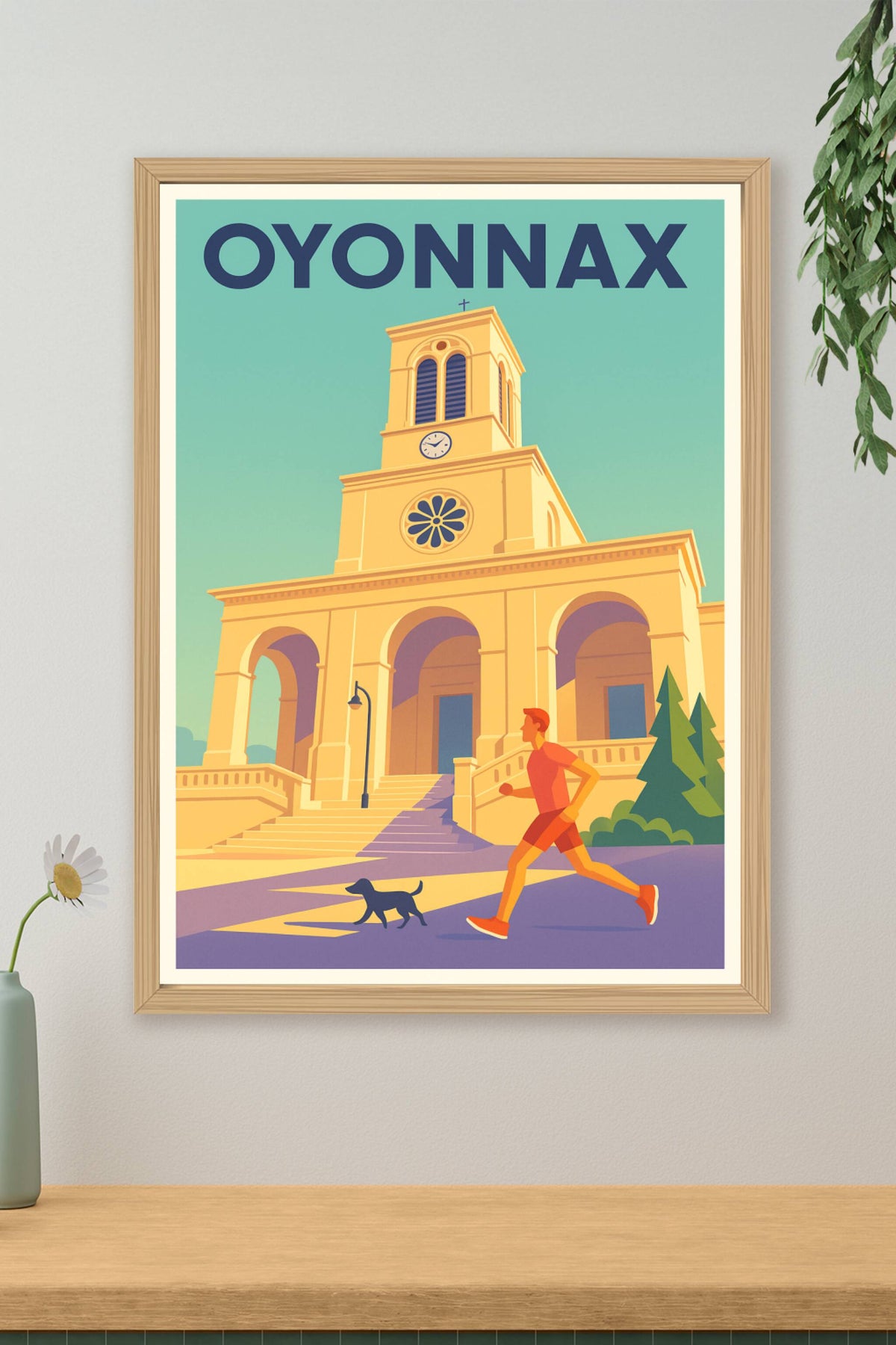 Affiche Oyonnax — L'élan dynamique au cœur de la ville · poster d'art de Oyonnax