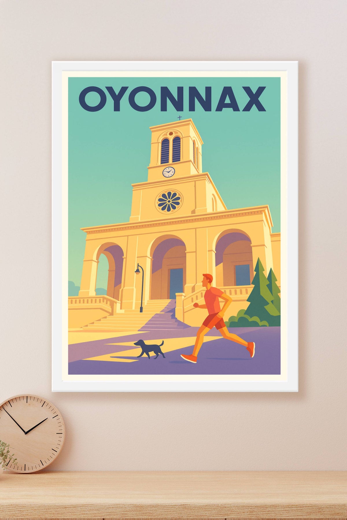 Affiche Oyonnax — L'élan dynamique au cœur de la ville · poster d'art de Oyonnax