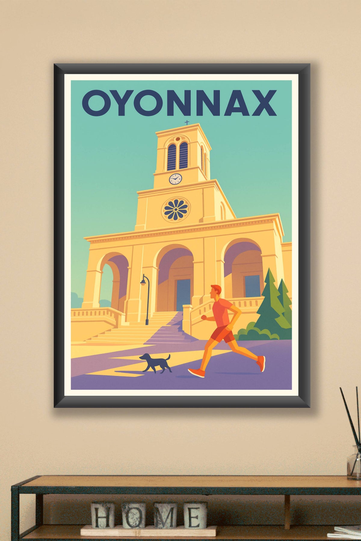 Affiche Oyonnax — L'élan dynamique au cœur de la ville · poster d'art de Oyonnax