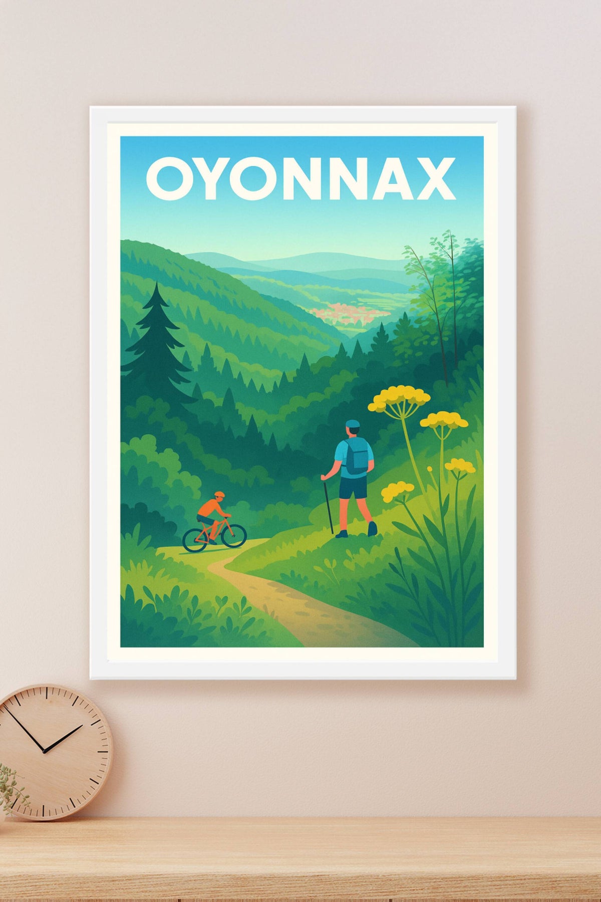 Affiche Oyonnax — Escapade nature en pleine forêt · poster d'art de Oyonnax