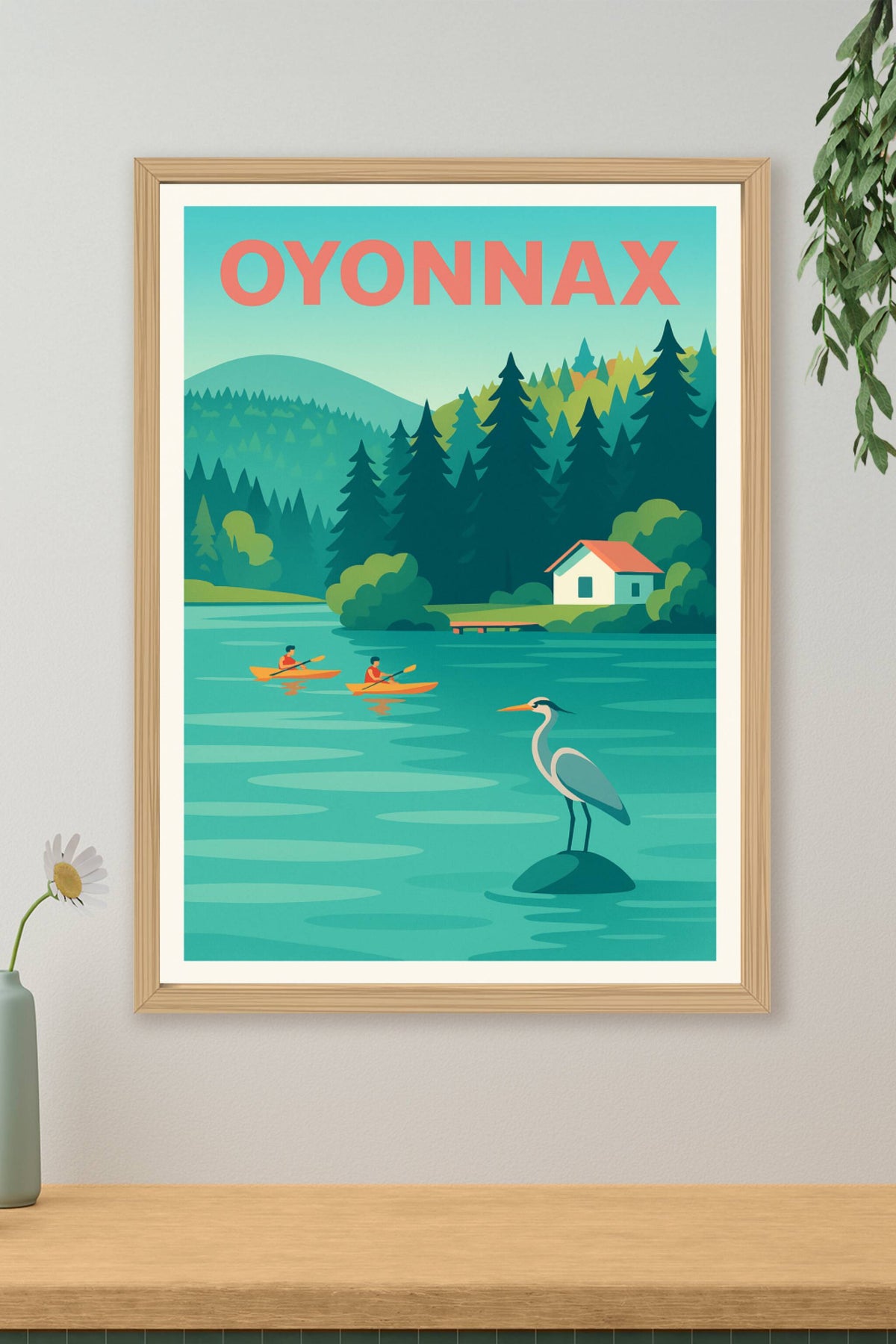 Affiche Oyonnax — Tranquillité au bord de l'eau · poster d'art de Oyonnax