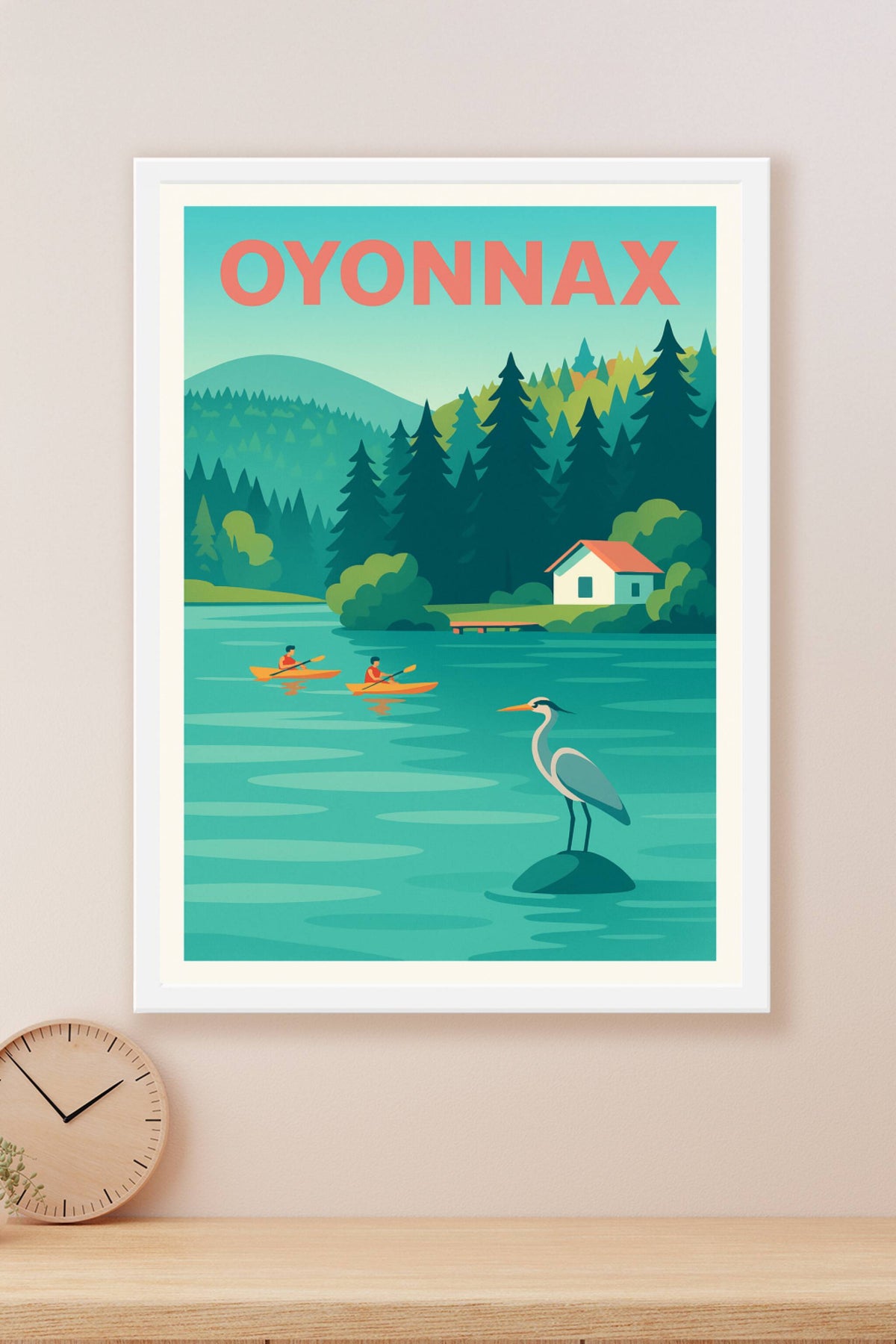 Affiche Oyonnax — Tranquillité au bord de l'eau · poster d'art de Oyonnax