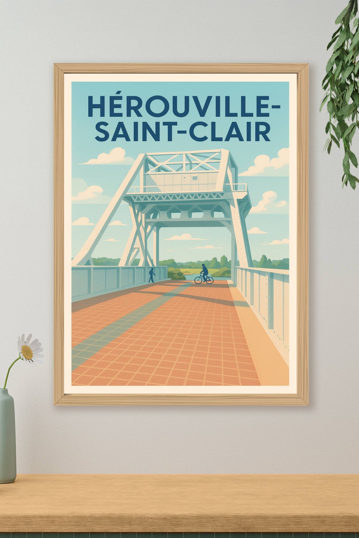 Affiche Hérouville-Saint-Clair — Charme architectural et nature apaisante · poster d'art de Hérouville-Saint-Clair