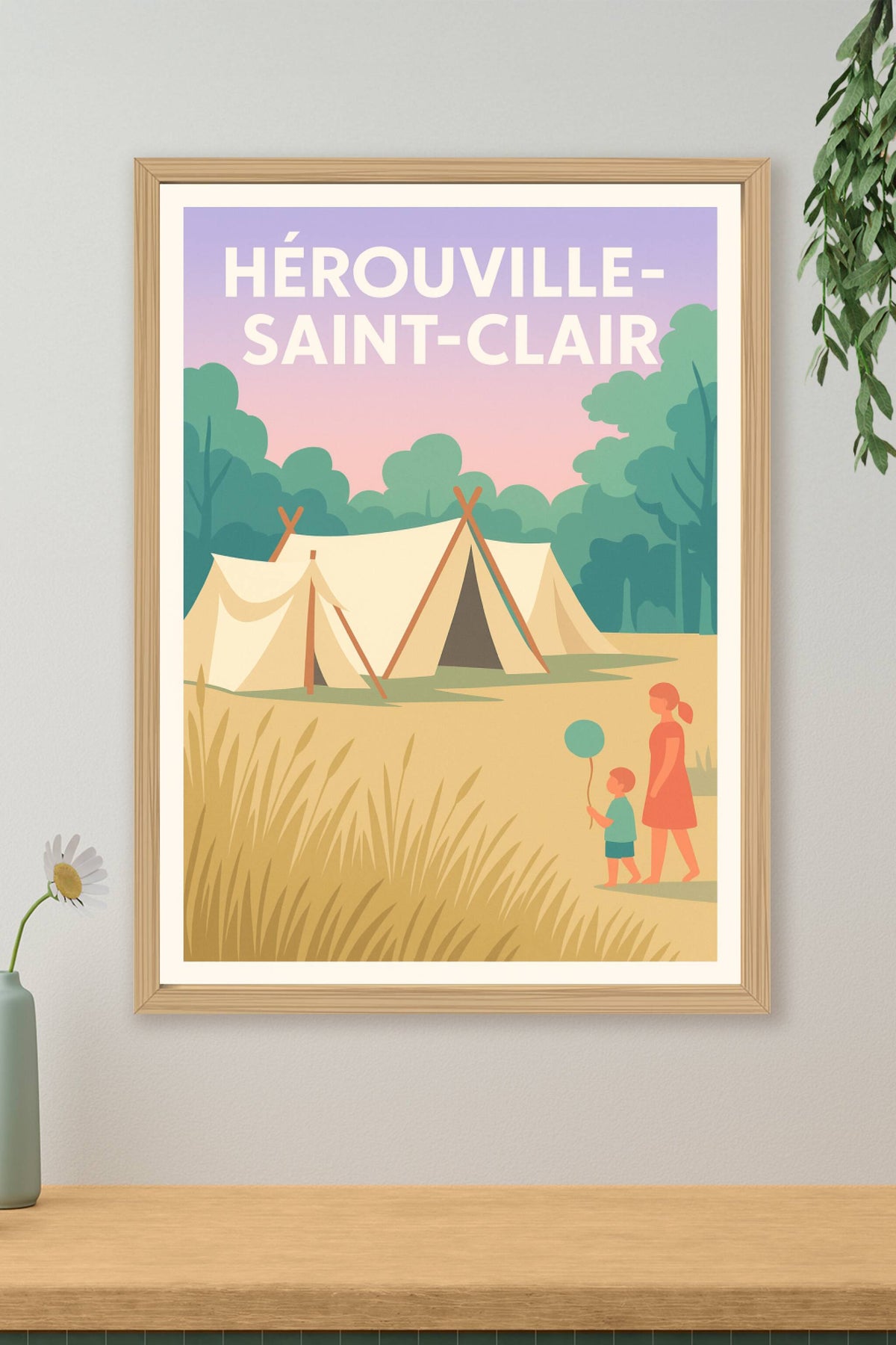Affiche Hérouville-Saint-Clair — Douceur de vie en pleine nature · poster d'art de Hérouville-Saint-Clair