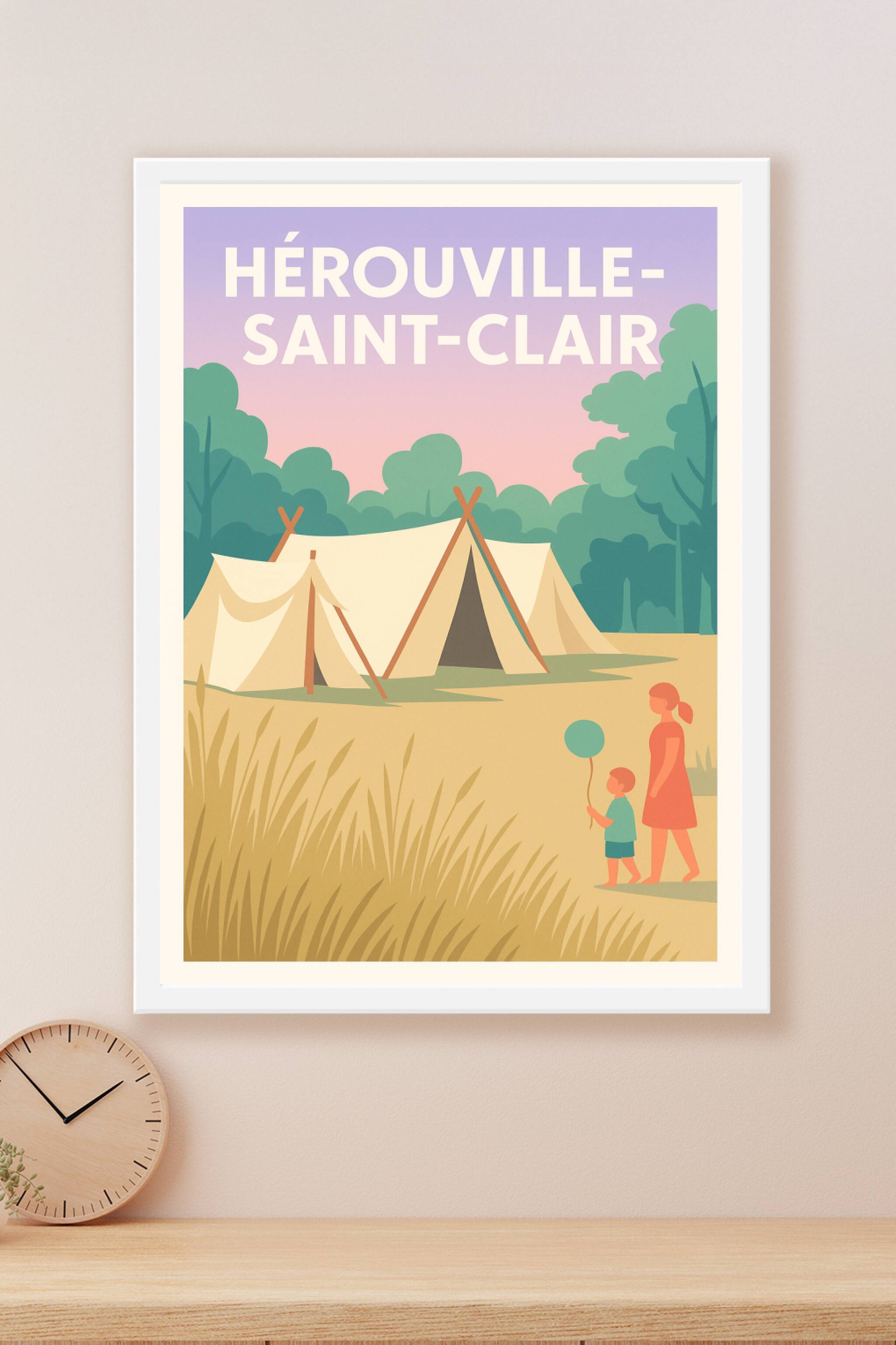 Affiche Hérouville-Saint-Clair — Douceur de vie en pleine nature · poster d'art de Hérouville-Saint-Clair