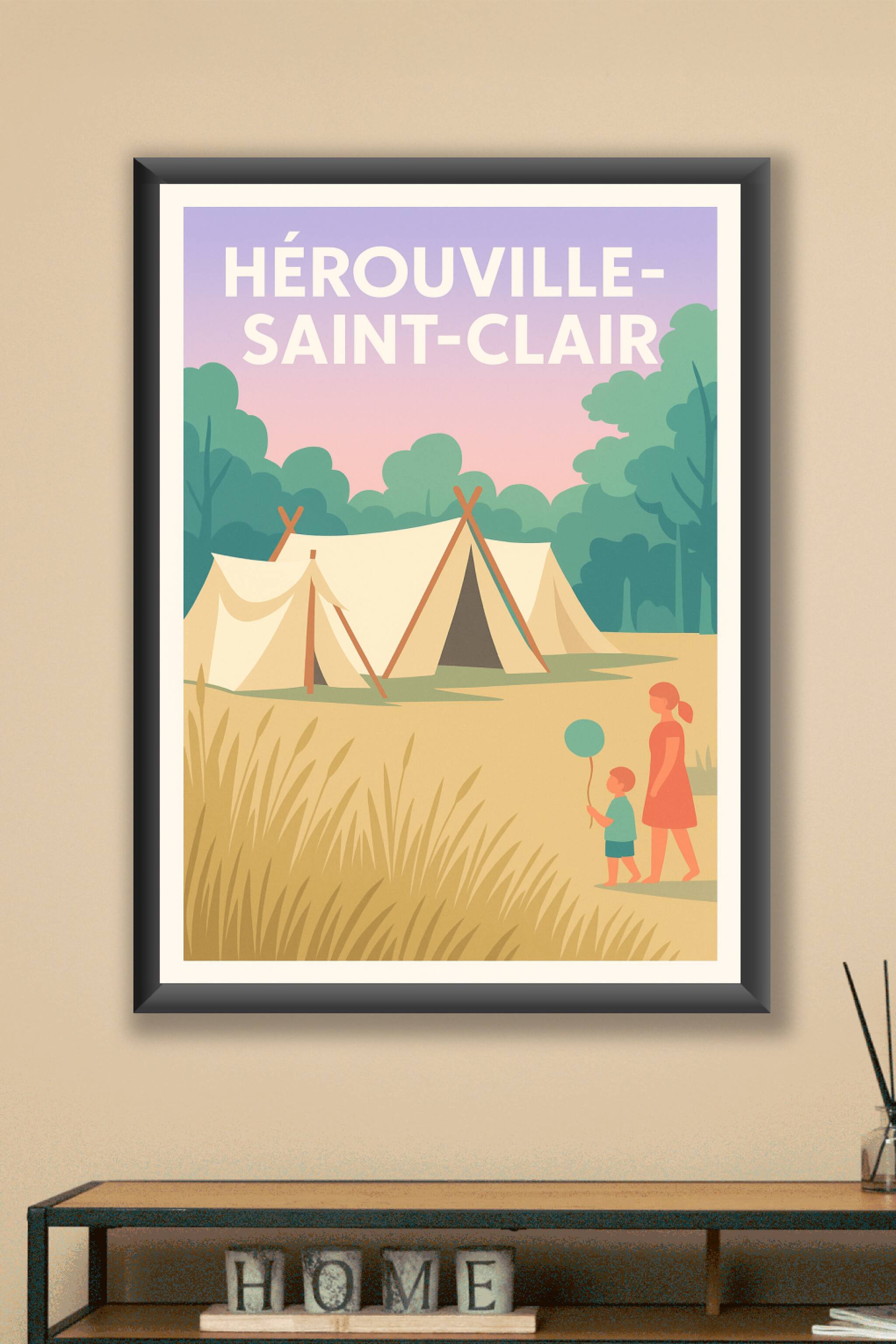 Affiche Hérouville-Saint-Clair — Douceur de vie en pleine nature · poster d'art de Hérouville-Saint-Clair