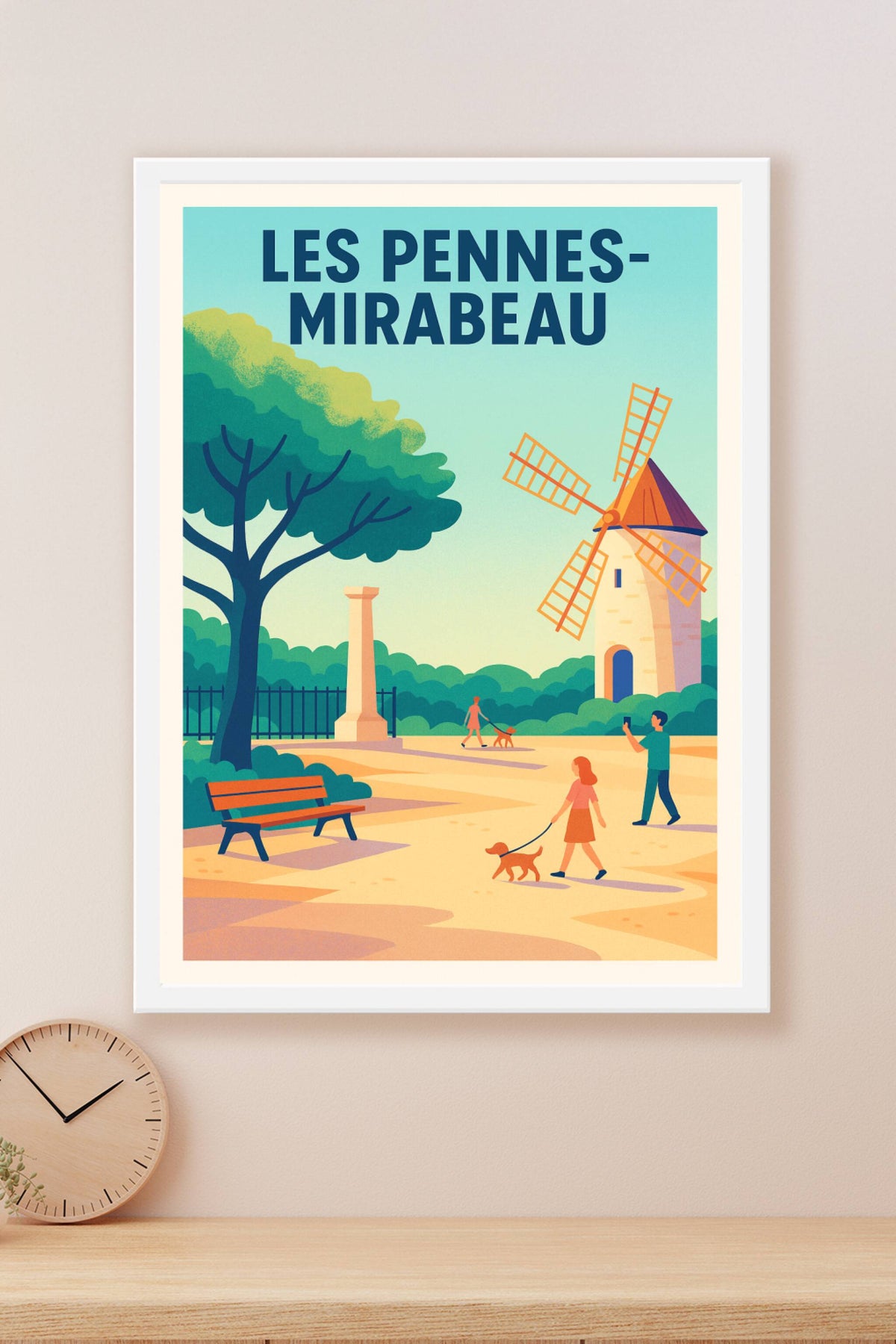 Affiche Les Pennes-Mirabeau — Un souffle de nature et de sérénité · poster d'art de Les Pennes-Mirabeau