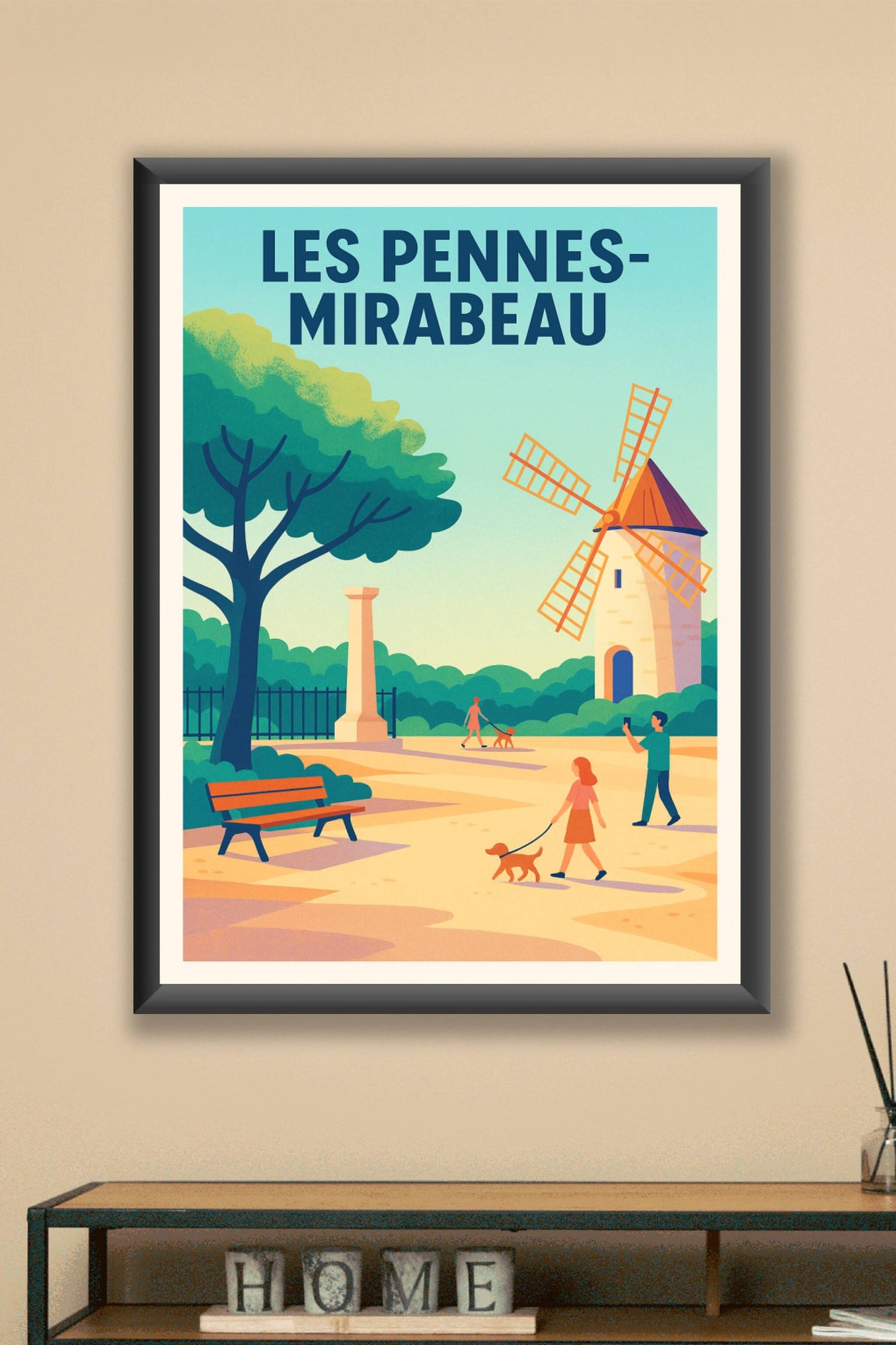 Affiche Les Pennes-Mirabeau — Un souffle de nature et de sérénité · poster d'art de Les Pennes-Mirabeau