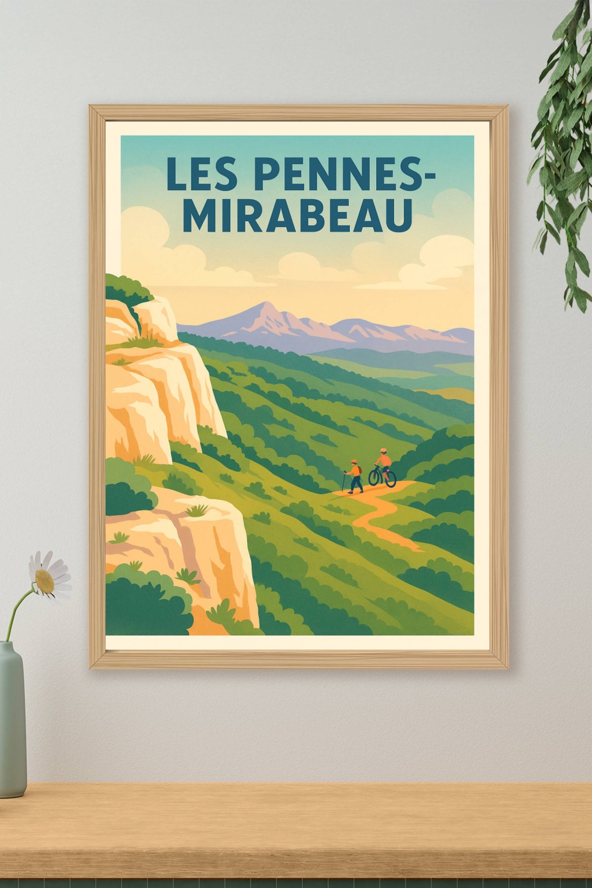 Affiche Les Pennes-Mirabeau — Évasion nature et plein air · poster d'art de Les Pennes-Mirabeau