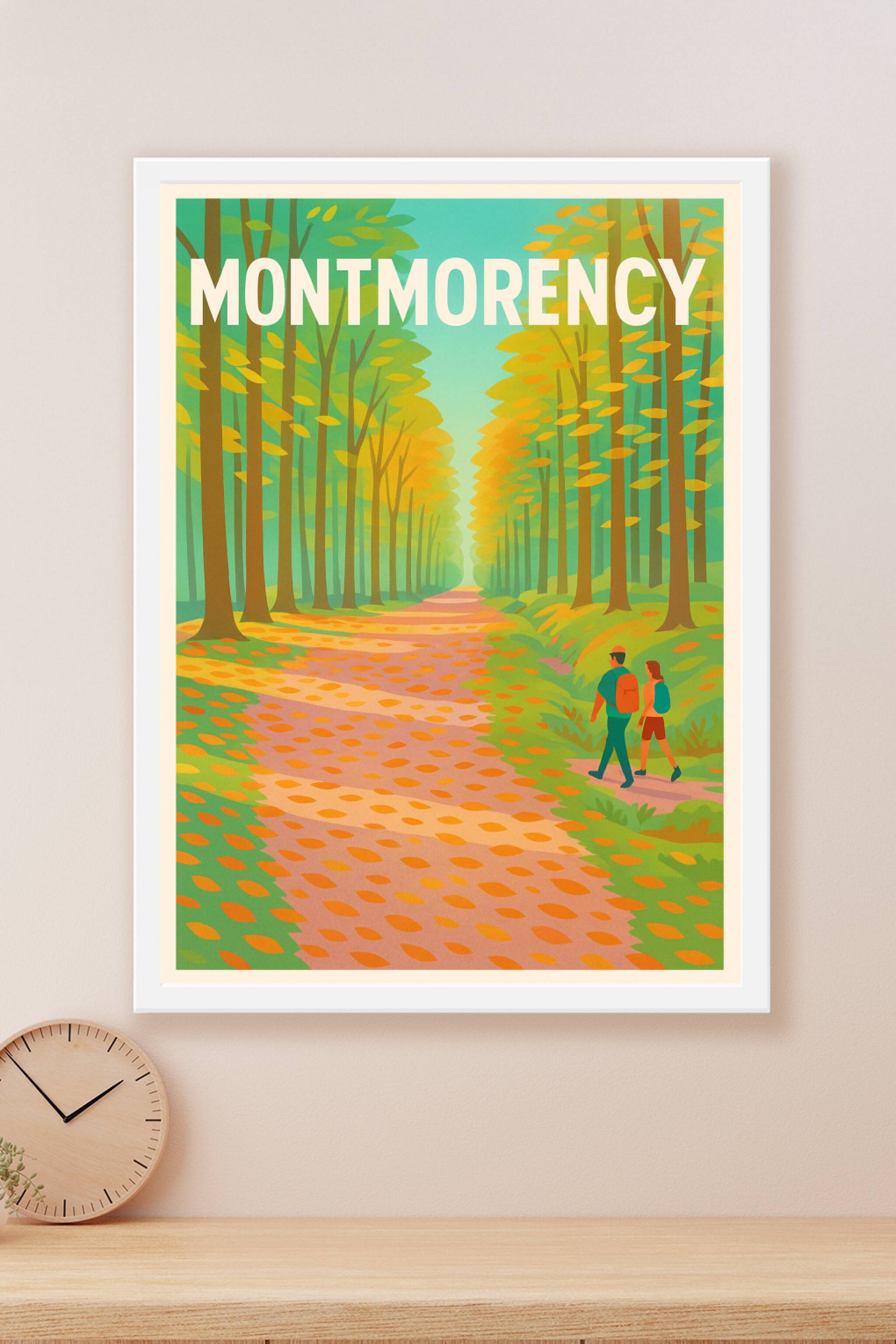 Affiche Montmorency — Promenade en Forêt d'Automne · poster d'art de Montmorency