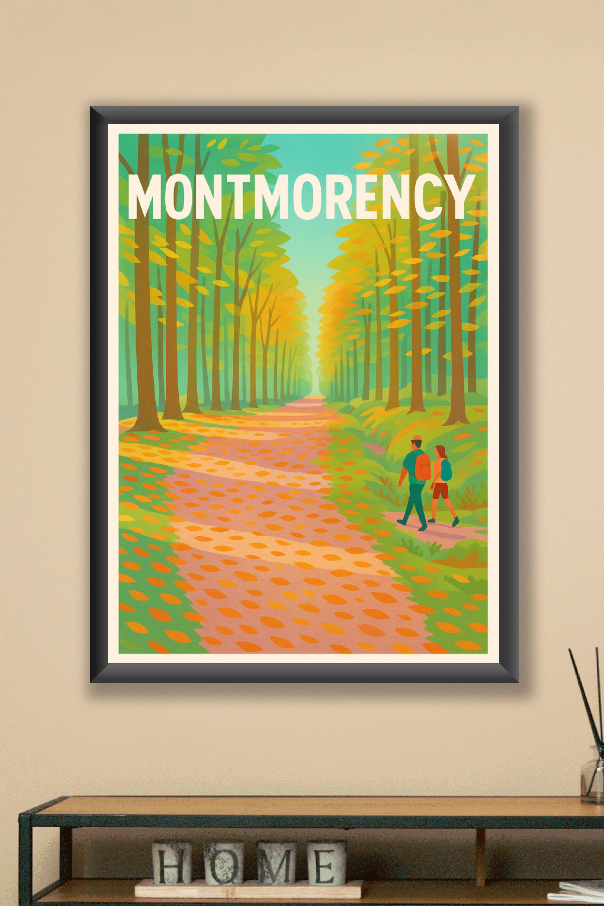 Affiche Montmorency — Promenade en Forêt d'Automne · poster d'art de Montmorency