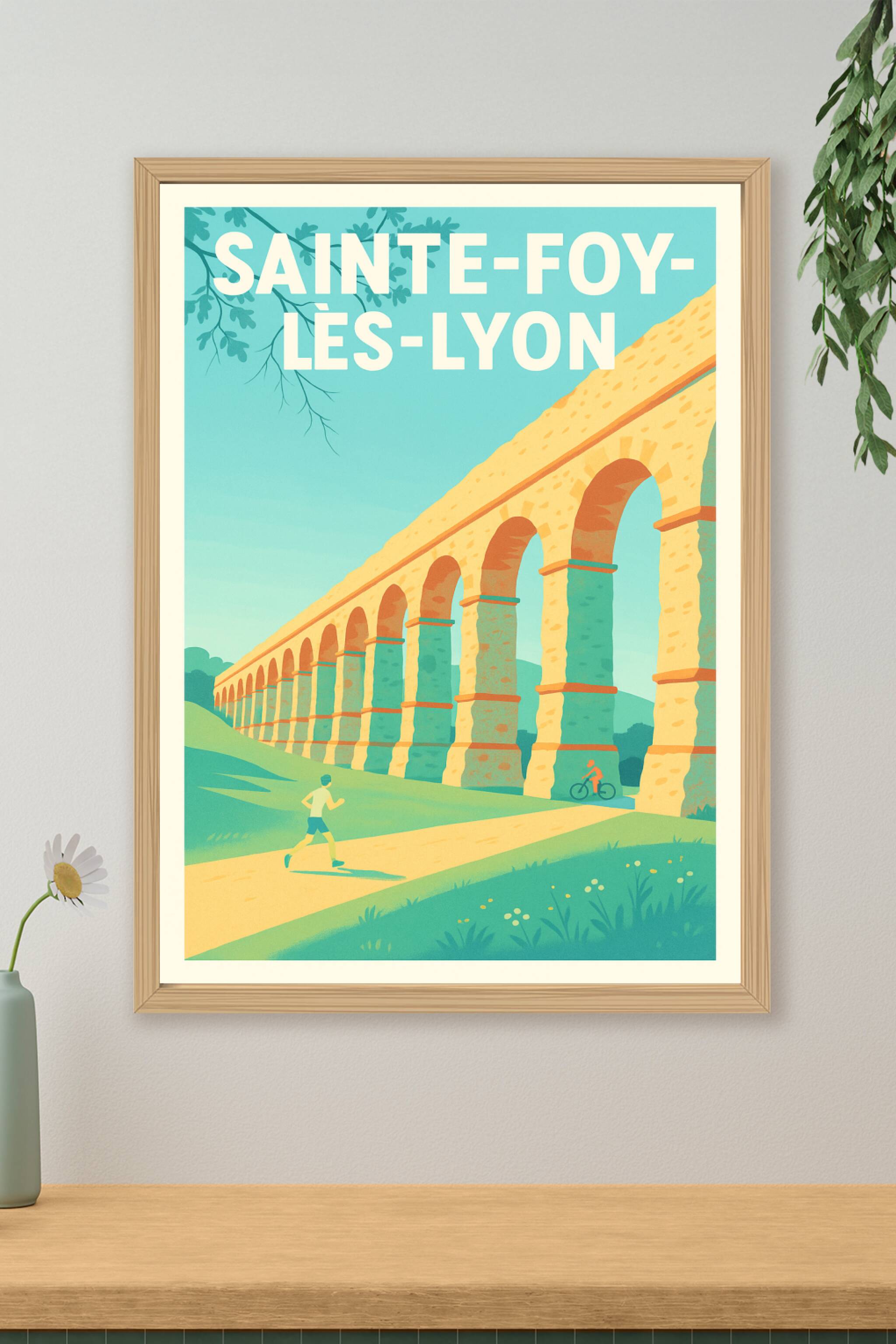 Affiche de Sainte-Foy-lès-Lyon - L'élégance de l'aqueduc en plein air