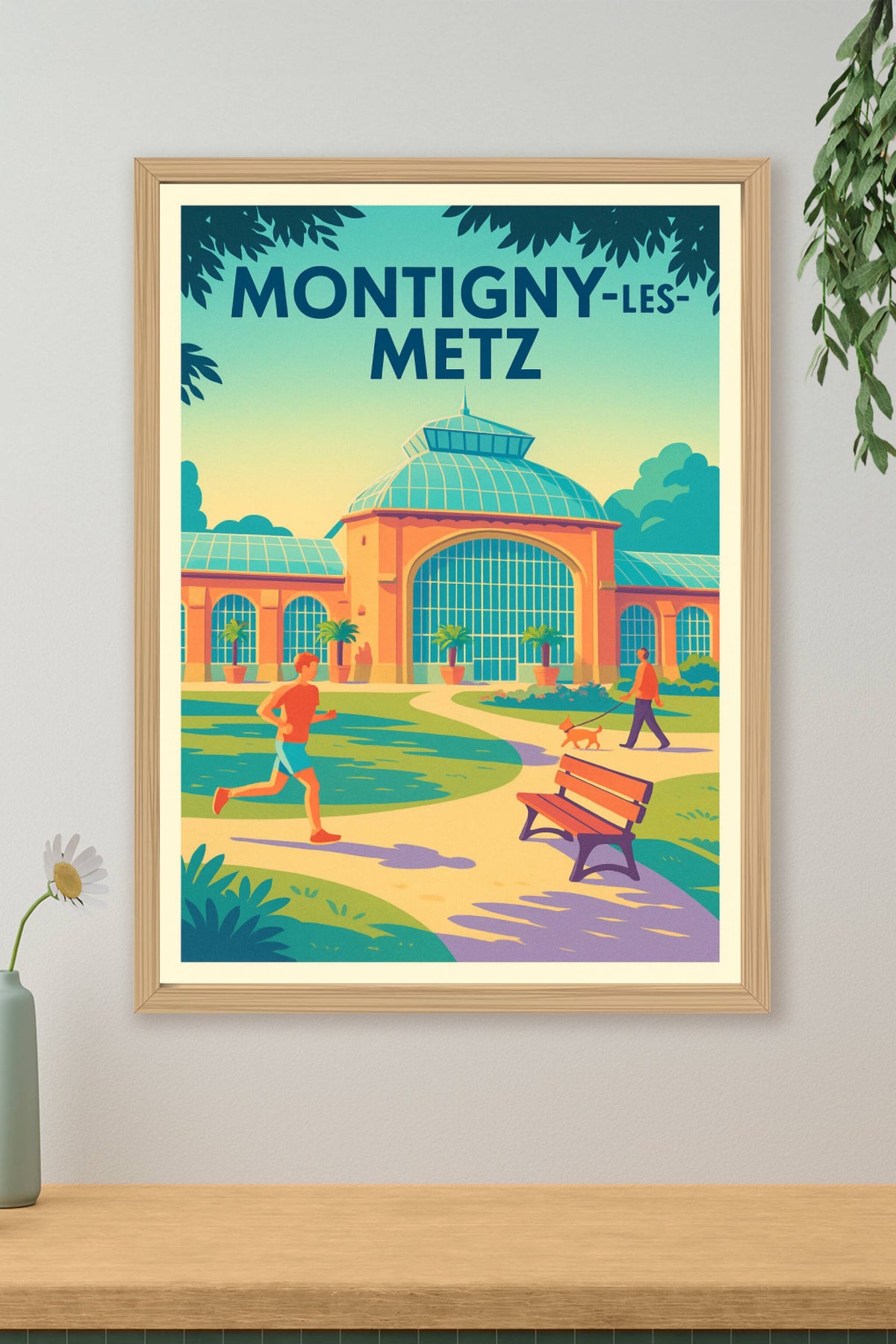 Affiche Montigny-lès-Metz — Harmonie entre nature et architecture · poster d'art de Montigny-lès-Metz