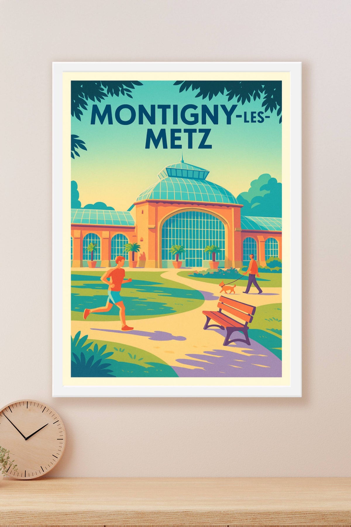 Affiche Montigny-lès-Metz — Harmonie entre nature et architecture · poster d'art de Montigny-lès-Metz