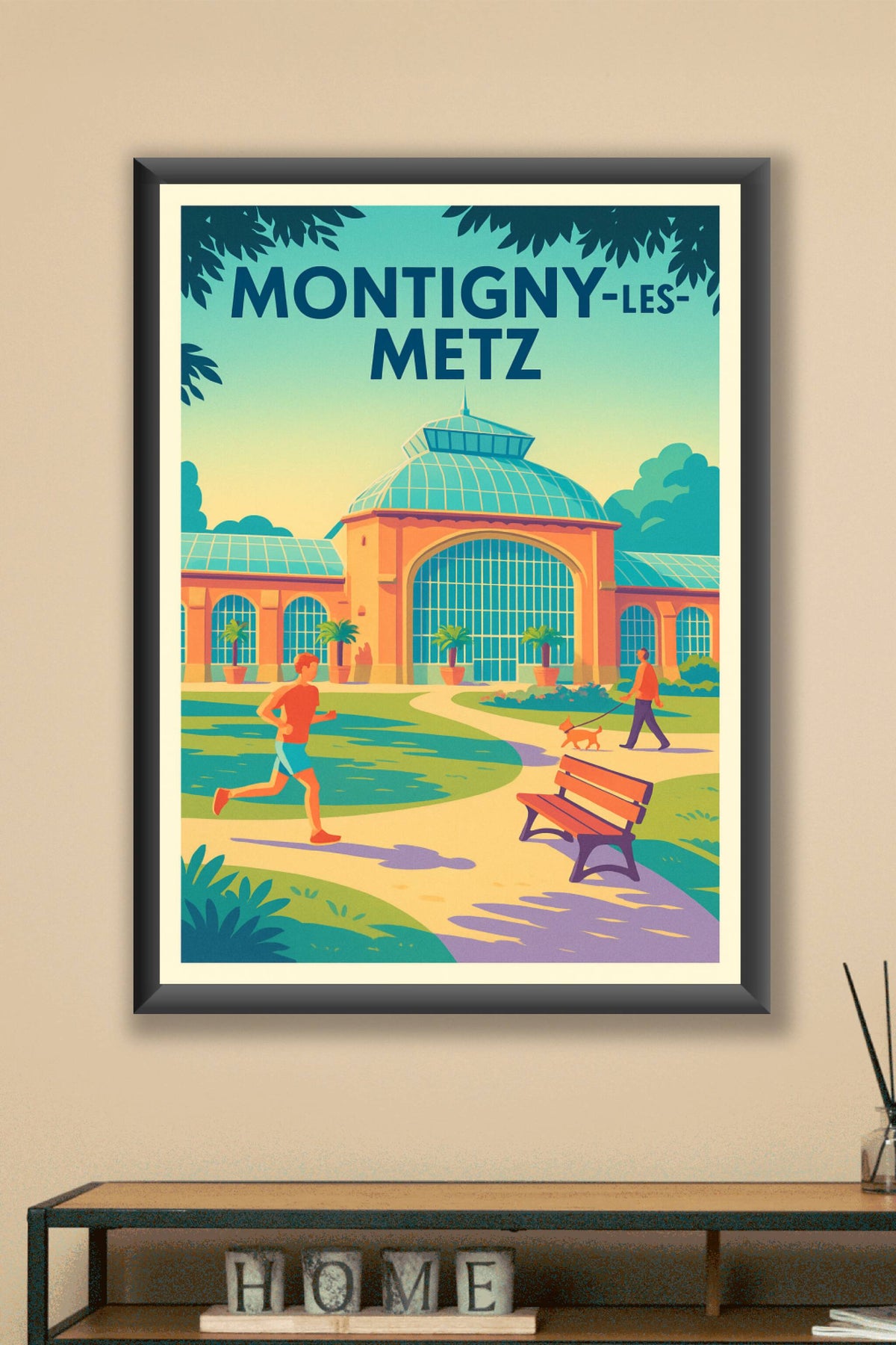 Affiche Montigny-lès-Metz — Harmonie entre nature et architecture · poster d'art de Montigny-lès-Metz