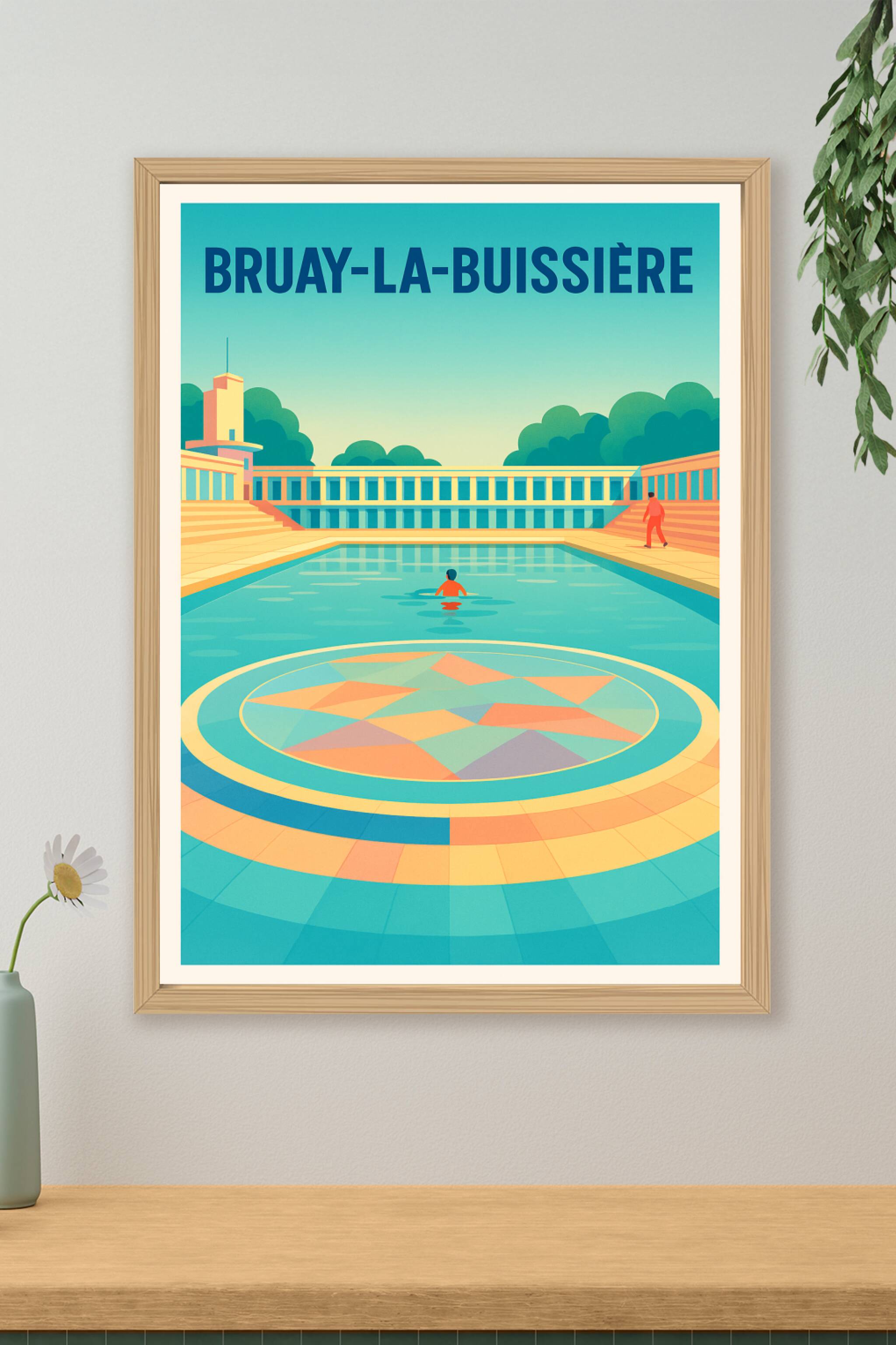 Affiche de Bruay-la-Buissière - Le charme unique de la piscine art déco