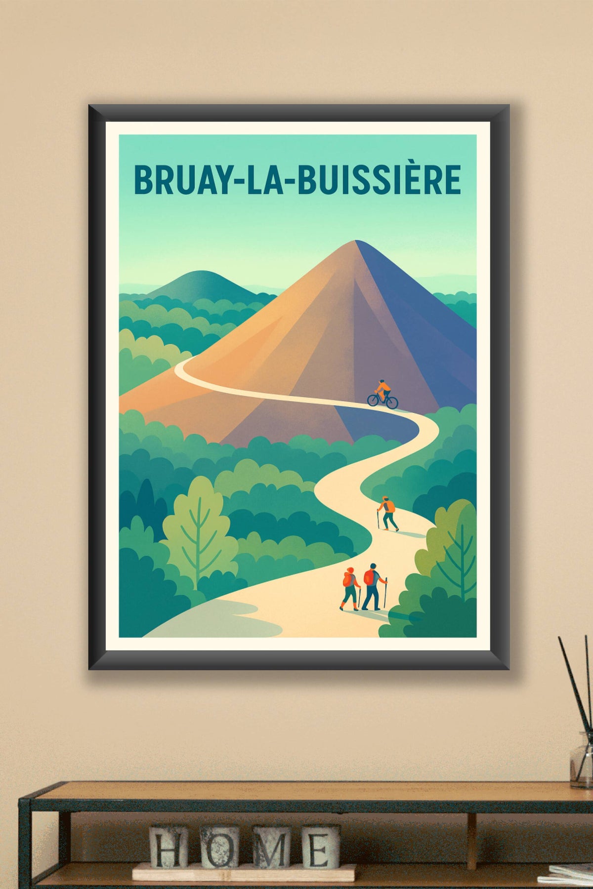 Affiche Bruay-la-Buissière — L'appel de la nature en pleine ascension · poster d'art de Bruay-la-Buissière