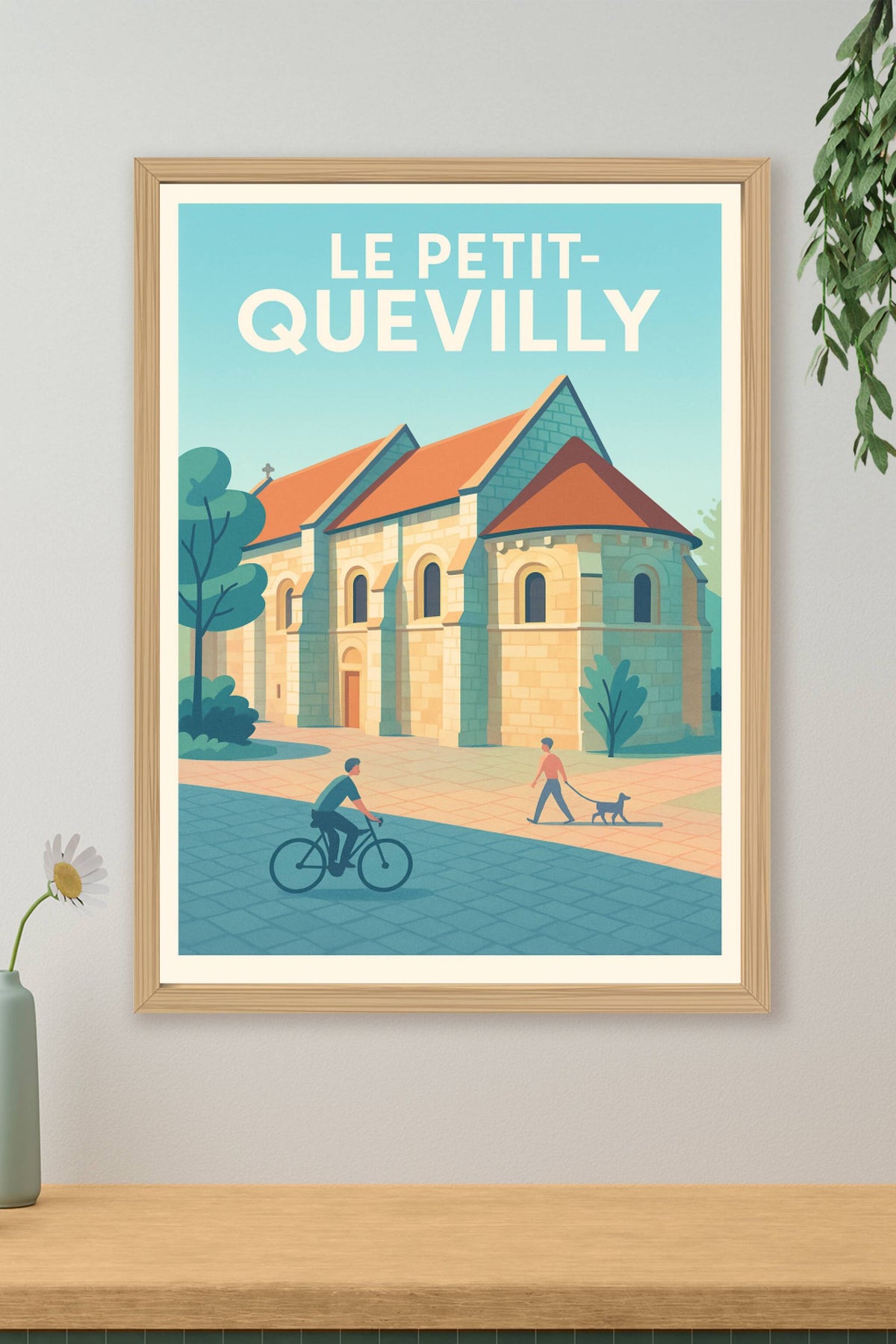 Affiche Le Petit-Quevilly — Tranquillité et patrimoine au cœur de la ville · poster d'art de Le Petit-Quevilly