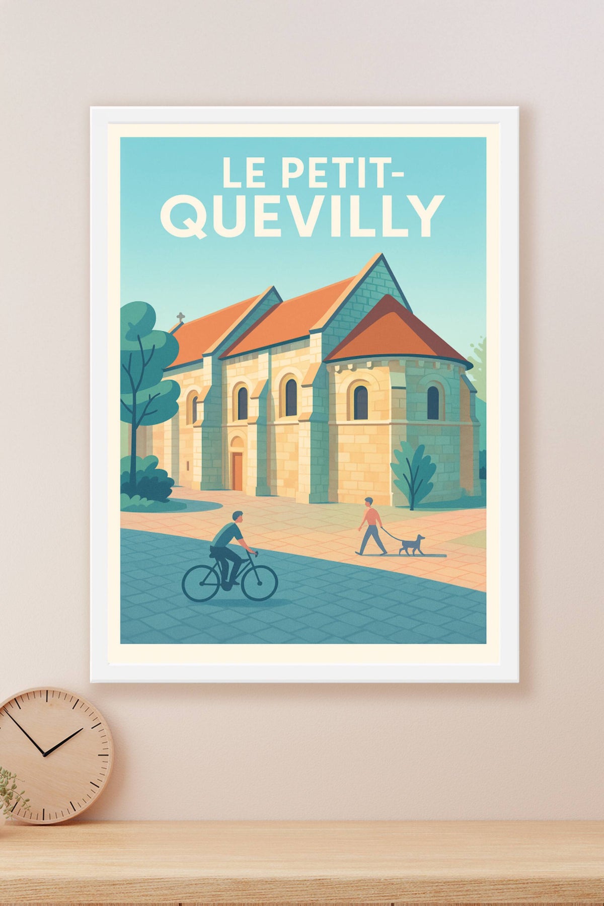 Affiche Le Petit-Quevilly — Tranquillité et patrimoine au cœur de la ville · poster d'art de Le Petit-Quevilly
