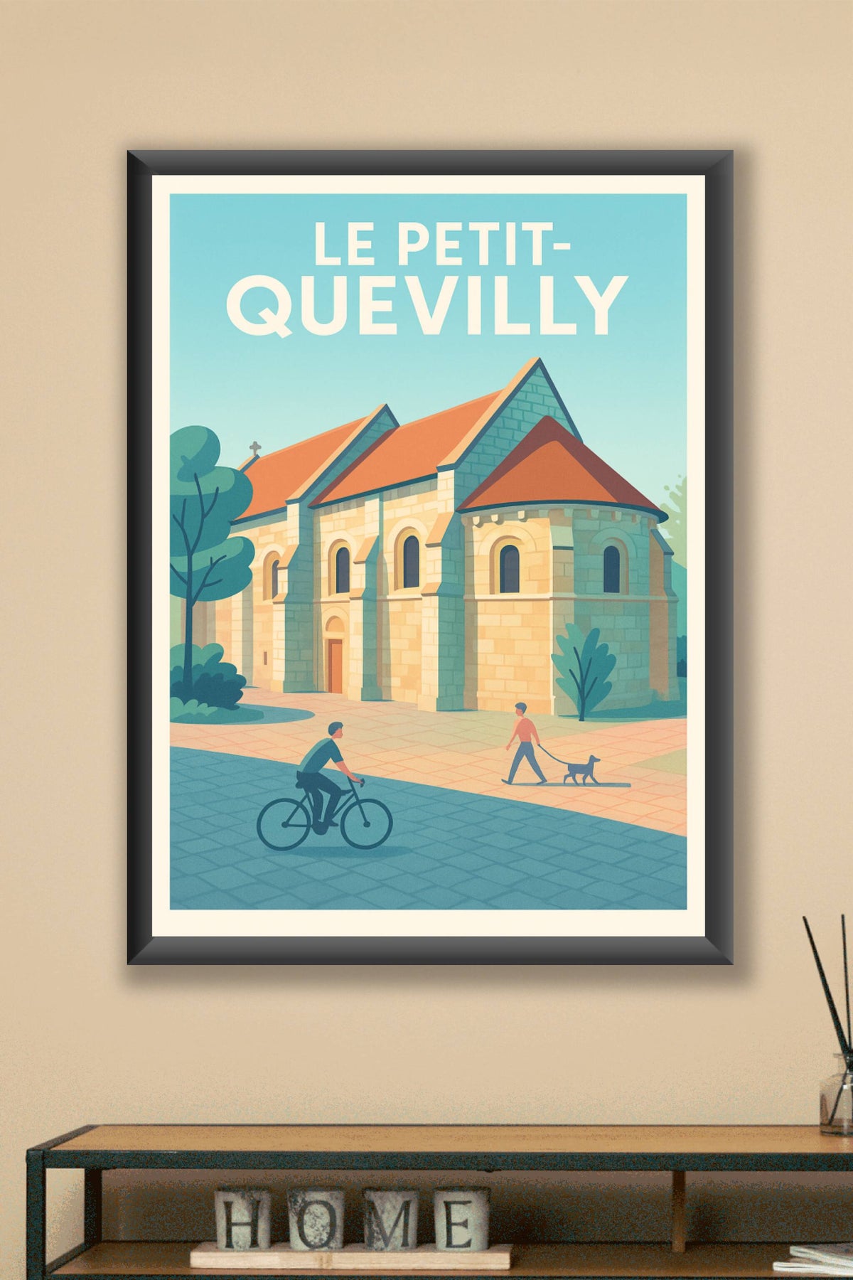Affiche Le Petit-Quevilly — Tranquillité et patrimoine au cœur de la ville · poster d'art de Le Petit-Quevilly