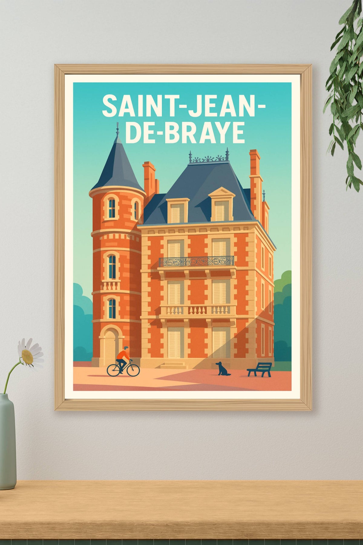 Affiche Saint-Jean-de-Braye — Élégance et patrimoine à la française · poster d'art de Saint-Jean-de-Braye