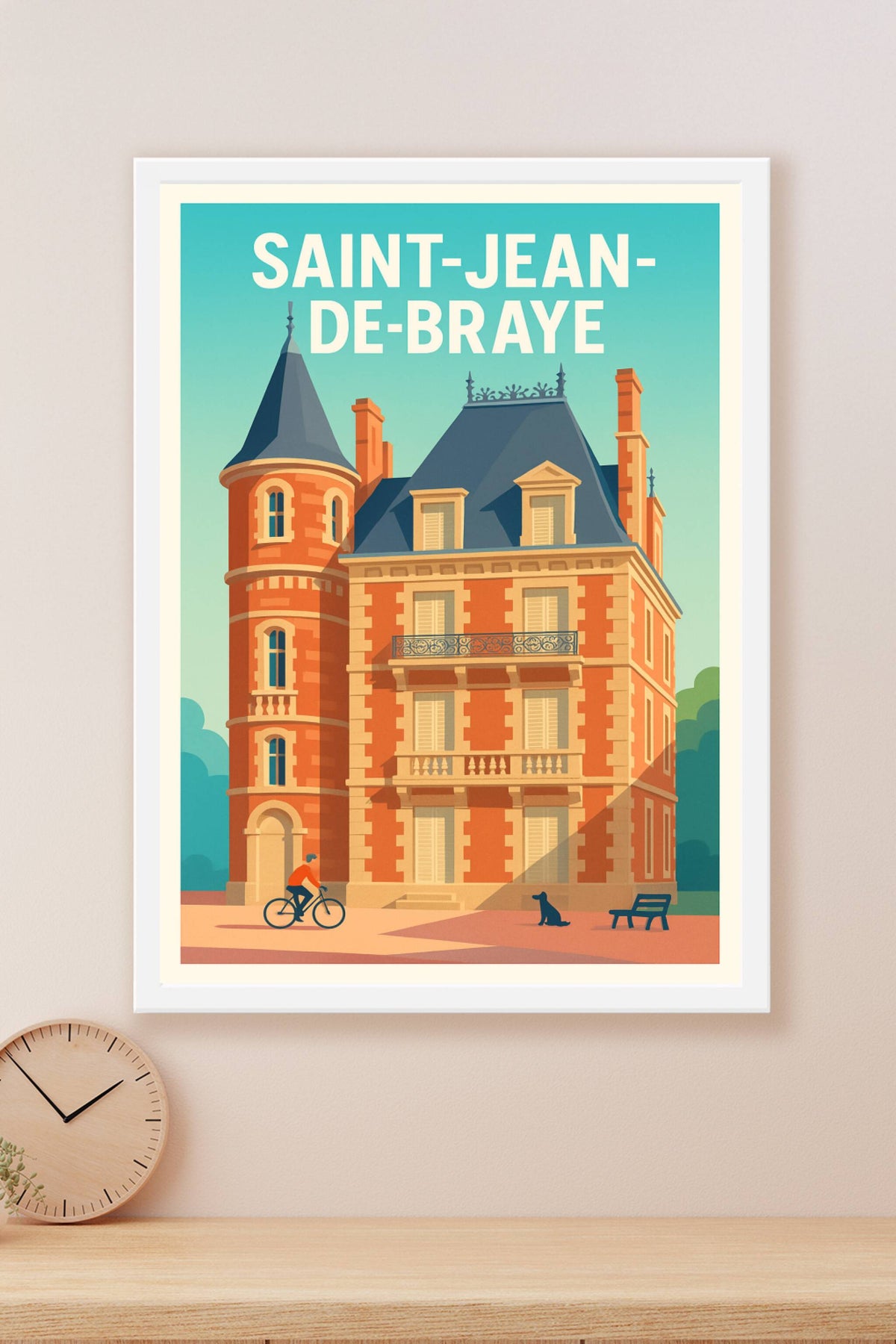 Affiche Saint-Jean-de-Braye — Élégance et patrimoine à la française · poster d'art de Saint-Jean-de-Braye