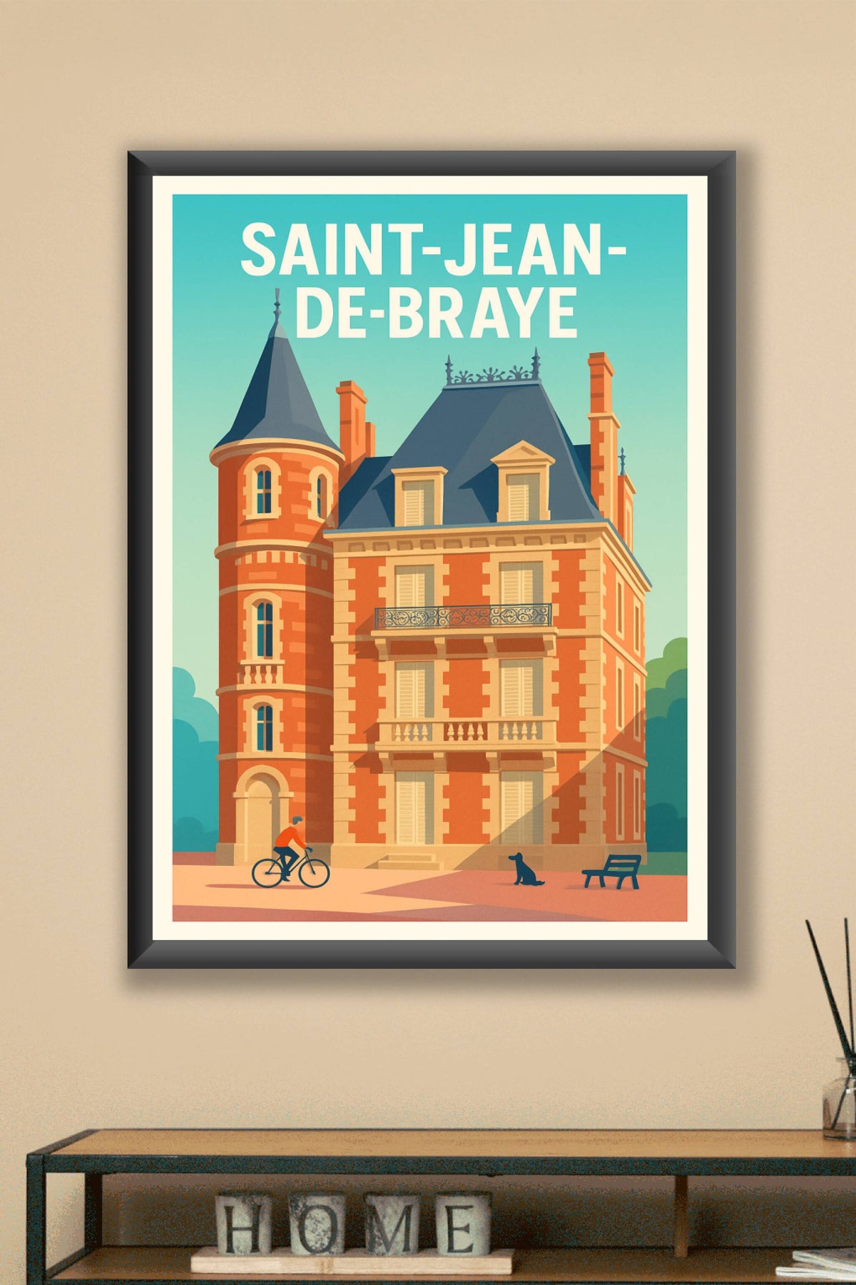 Affiche Saint-Jean-de-Braye — Élégance et patrimoine à la française · poster d'art de Saint-Jean-de-Braye