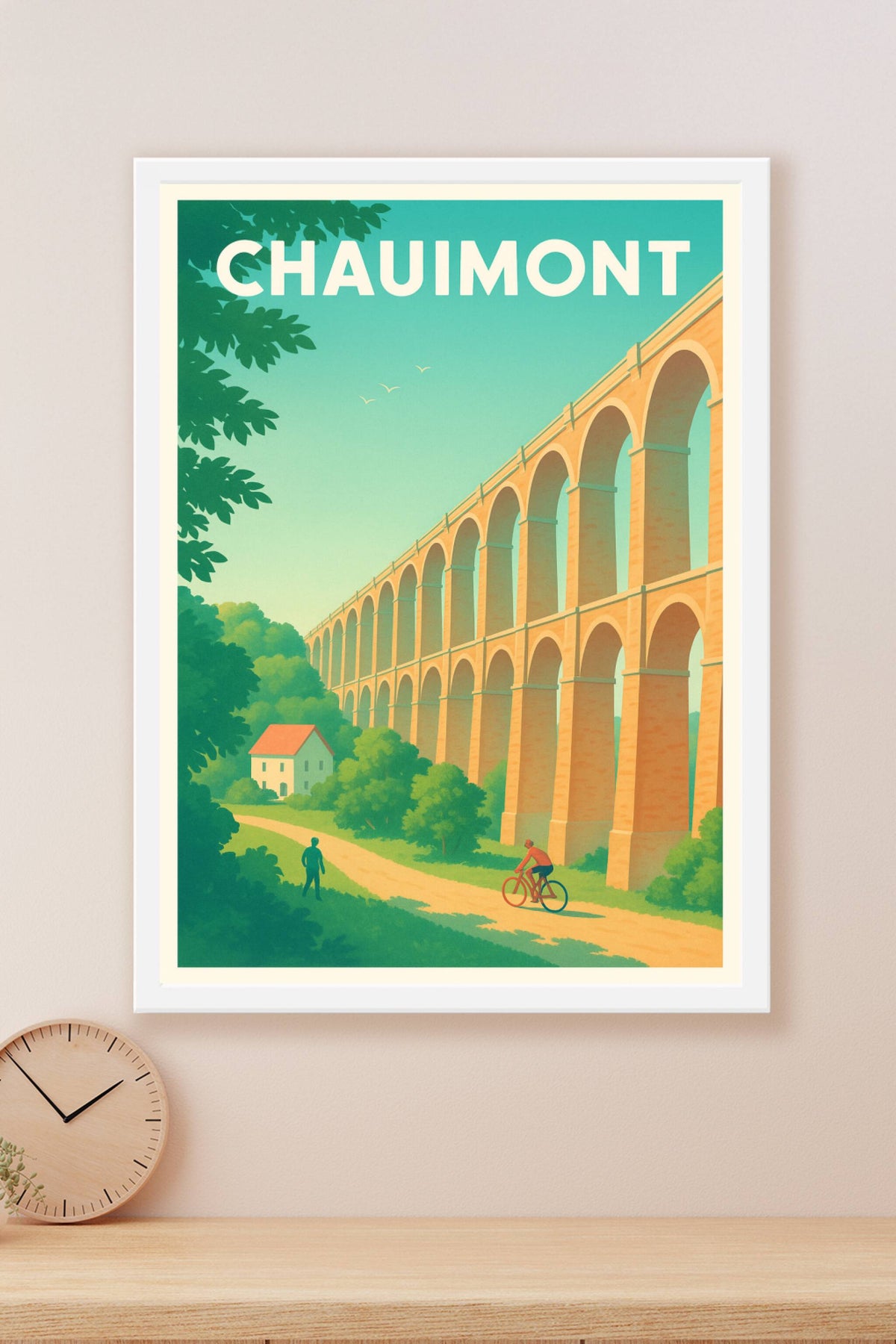 Affiche Chaumont — Une balade sous l'aqueduc majestueux · poster d'art de Chaumont
