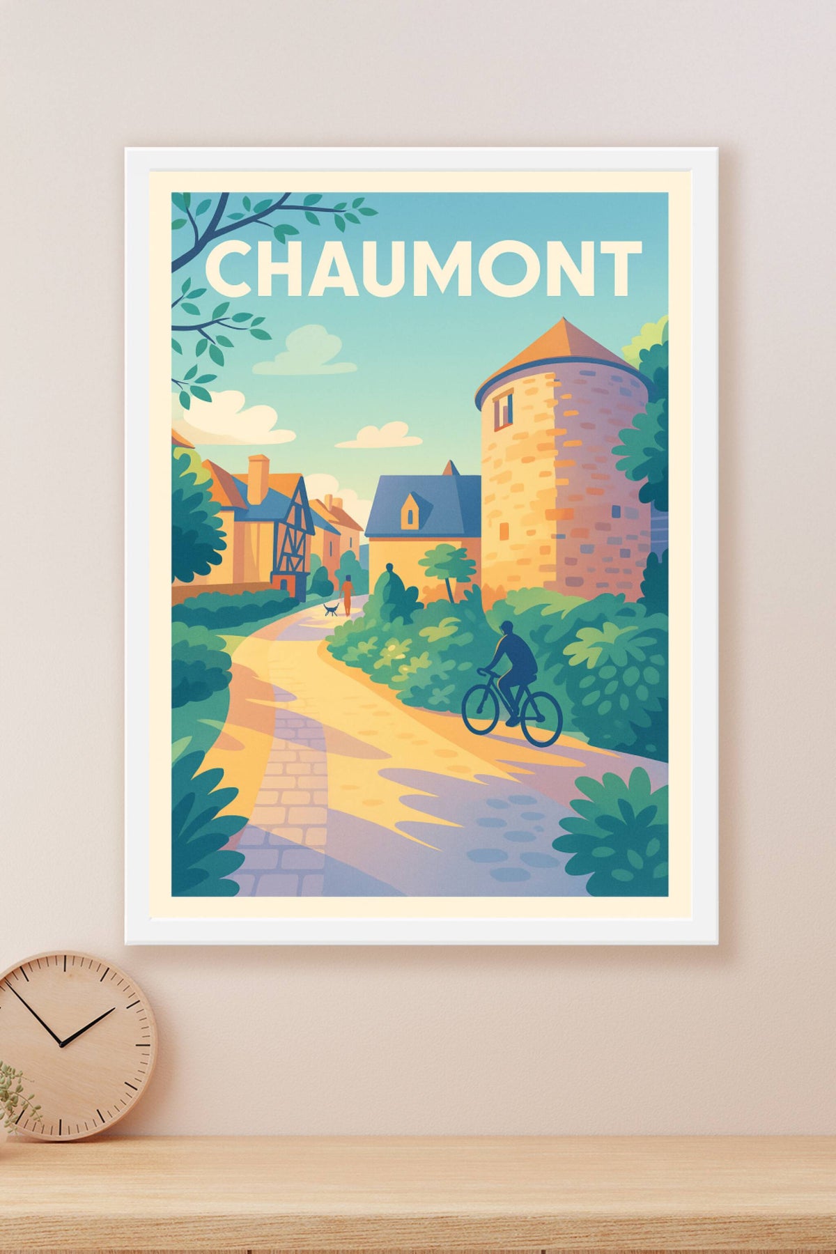 Affiche Chaumont — L'élégance d'un village tranquille · poster d'art de Chaumont