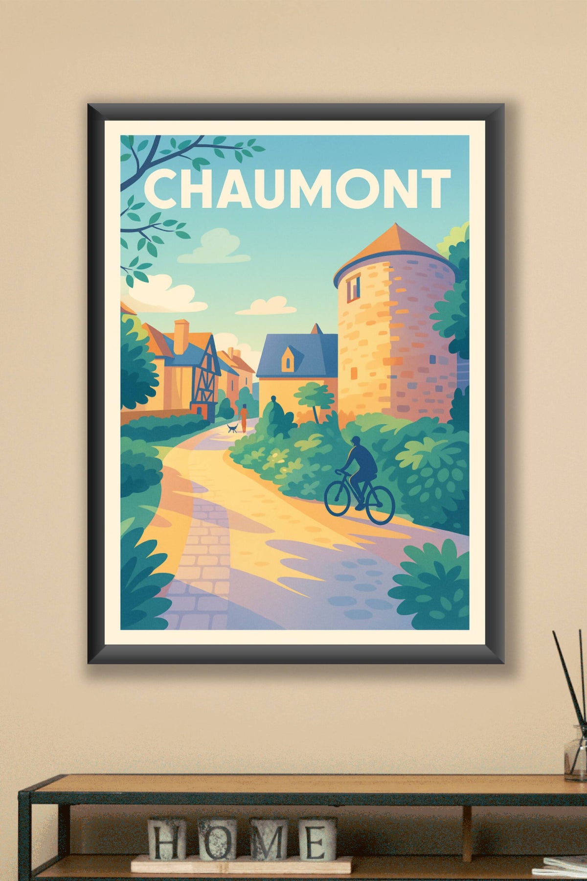 Affiche Chaumont — L'élégance d'un village tranquille · poster d'art de Chaumont