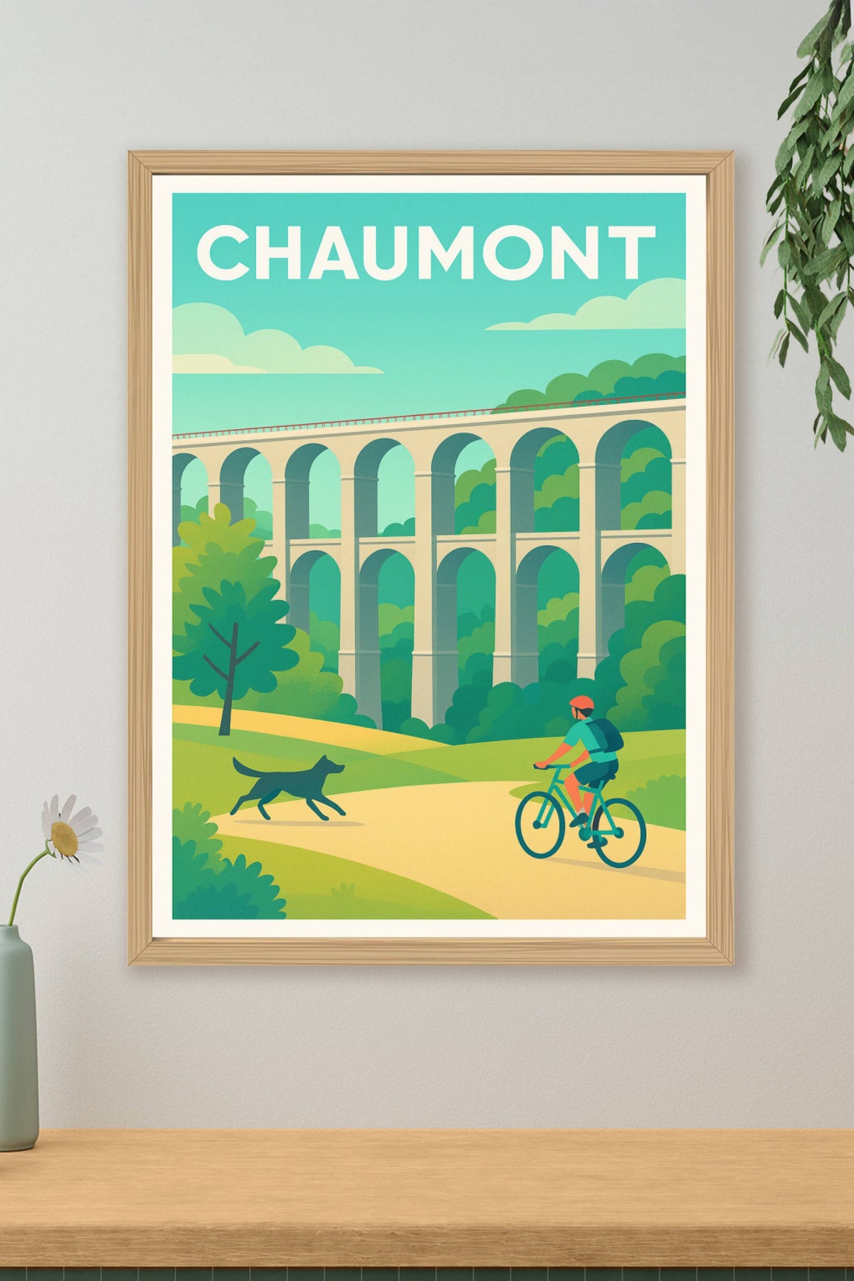 Affiche Chaumont — Le charme de la nature et du patrimoine · poster d'art de Chaumont