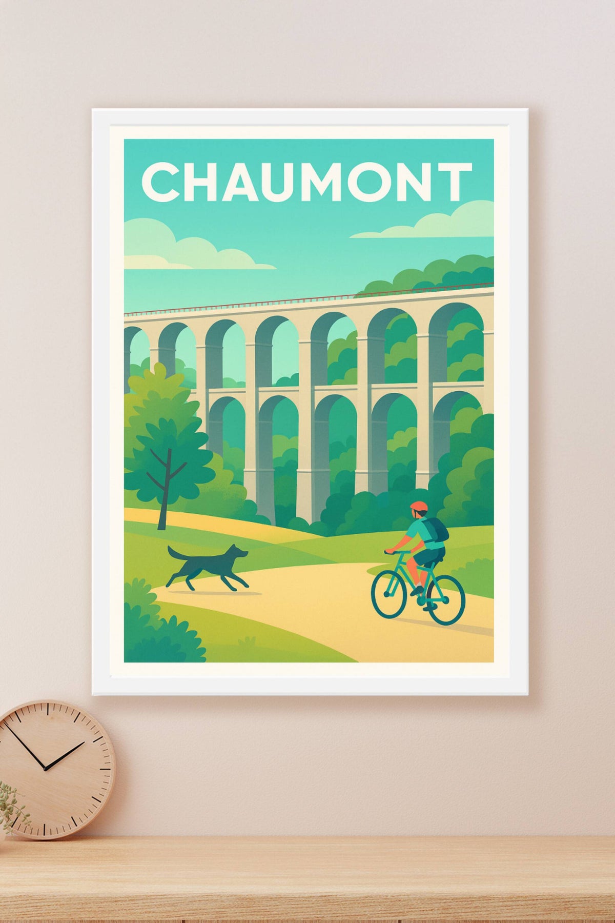 Affiche Chaumont — Le charme de la nature et du patrimoine · poster d'art de Chaumont