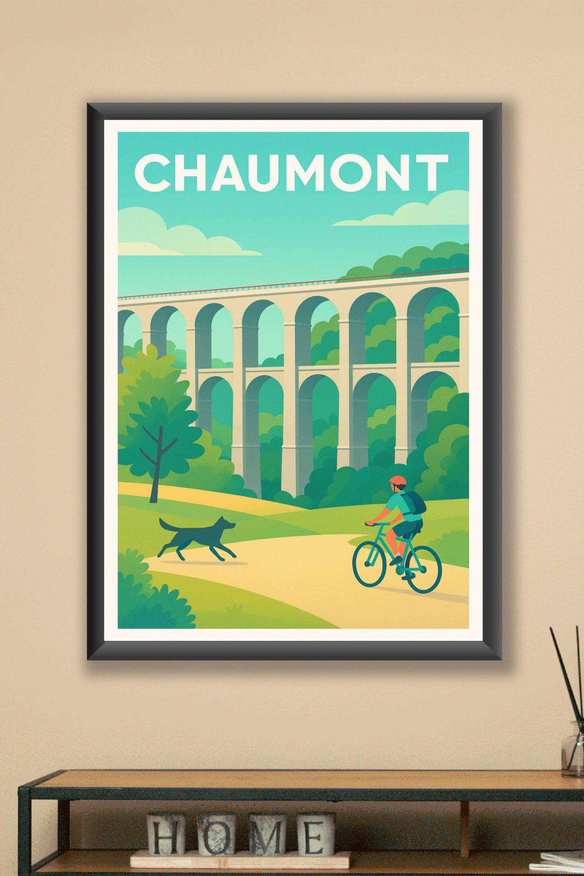 Affiche Chaumont — Le charme de la nature et du patrimoine · poster d'art de Chaumont