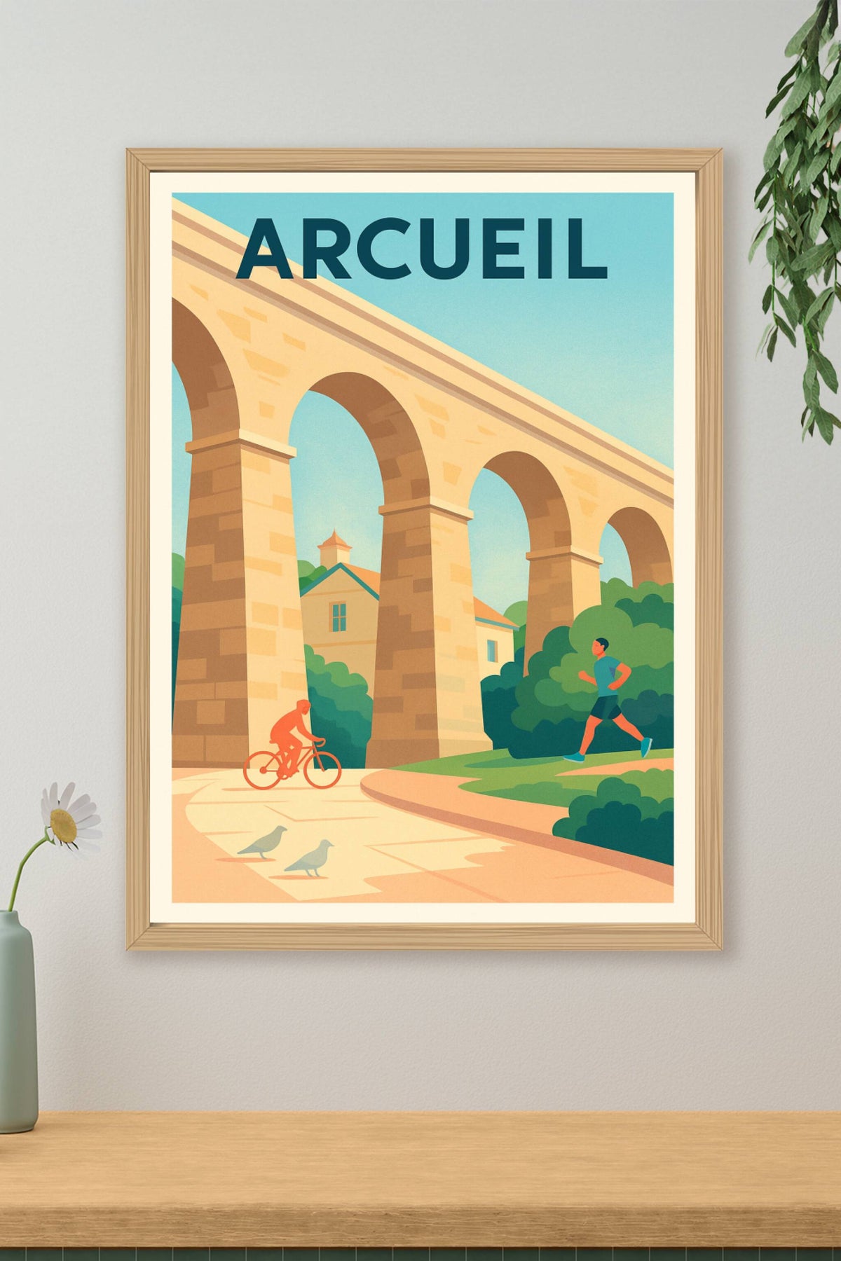 Affiche Arcueil — Harmonie entre nature et architecture · poster d'art de Arcueil