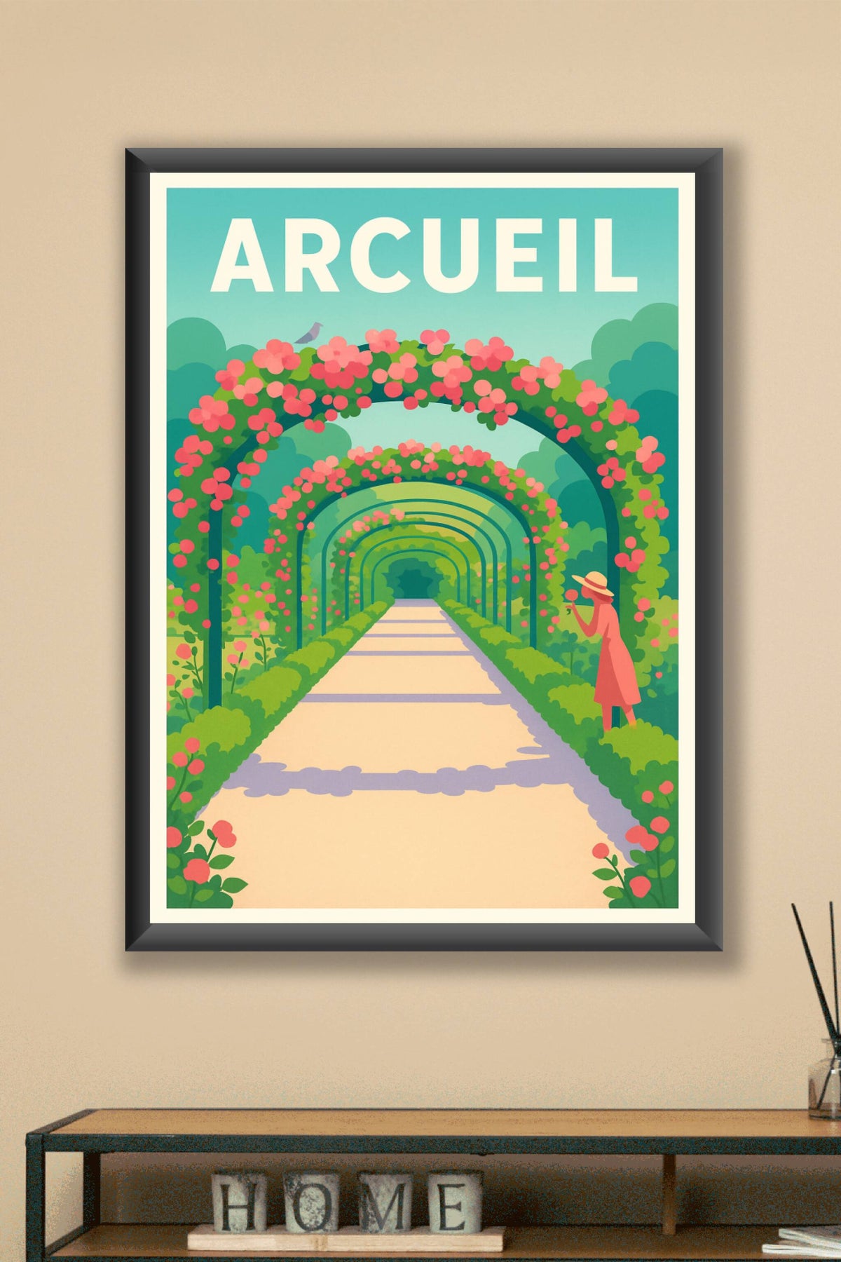 Affiche Arcueil — Évasion florale et romantique · poster d'art de Arcueil