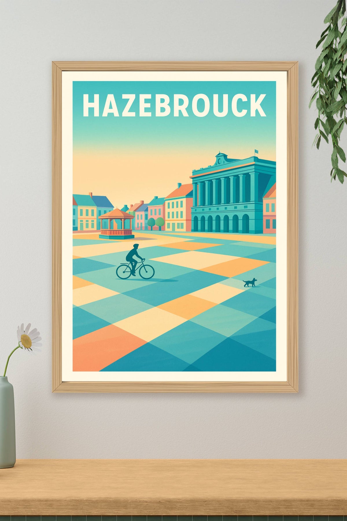 Affiche Hazebrouck — Charme et sérénité au cœur de la ville · poster d'art de Hazebrouck