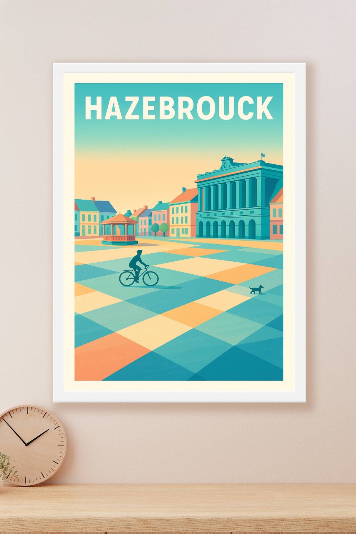 Affiche Hazebrouck — Charme et sérénité au cœur de la ville · poster d'art de Hazebrouck