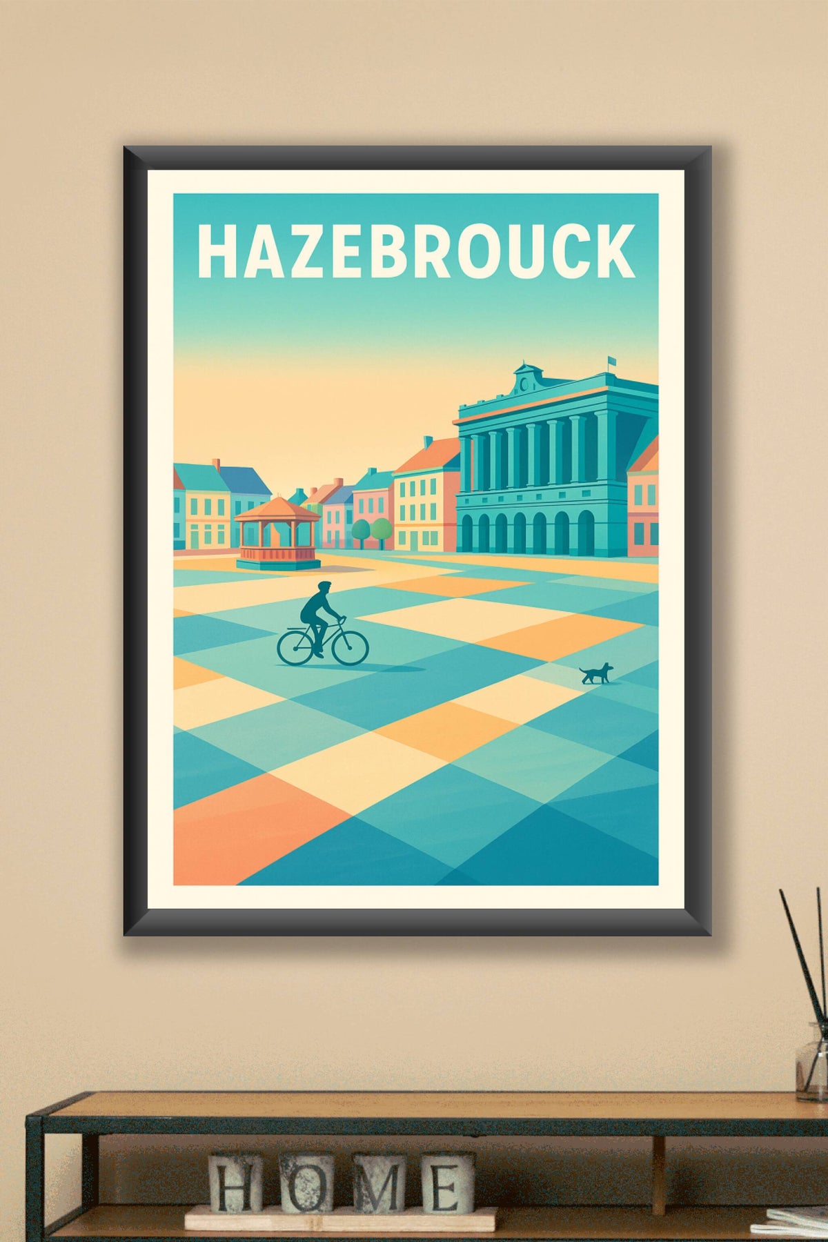 Affiche Hazebrouck — Charme et sérénité au cœur de la ville · poster d'art de Hazebrouck