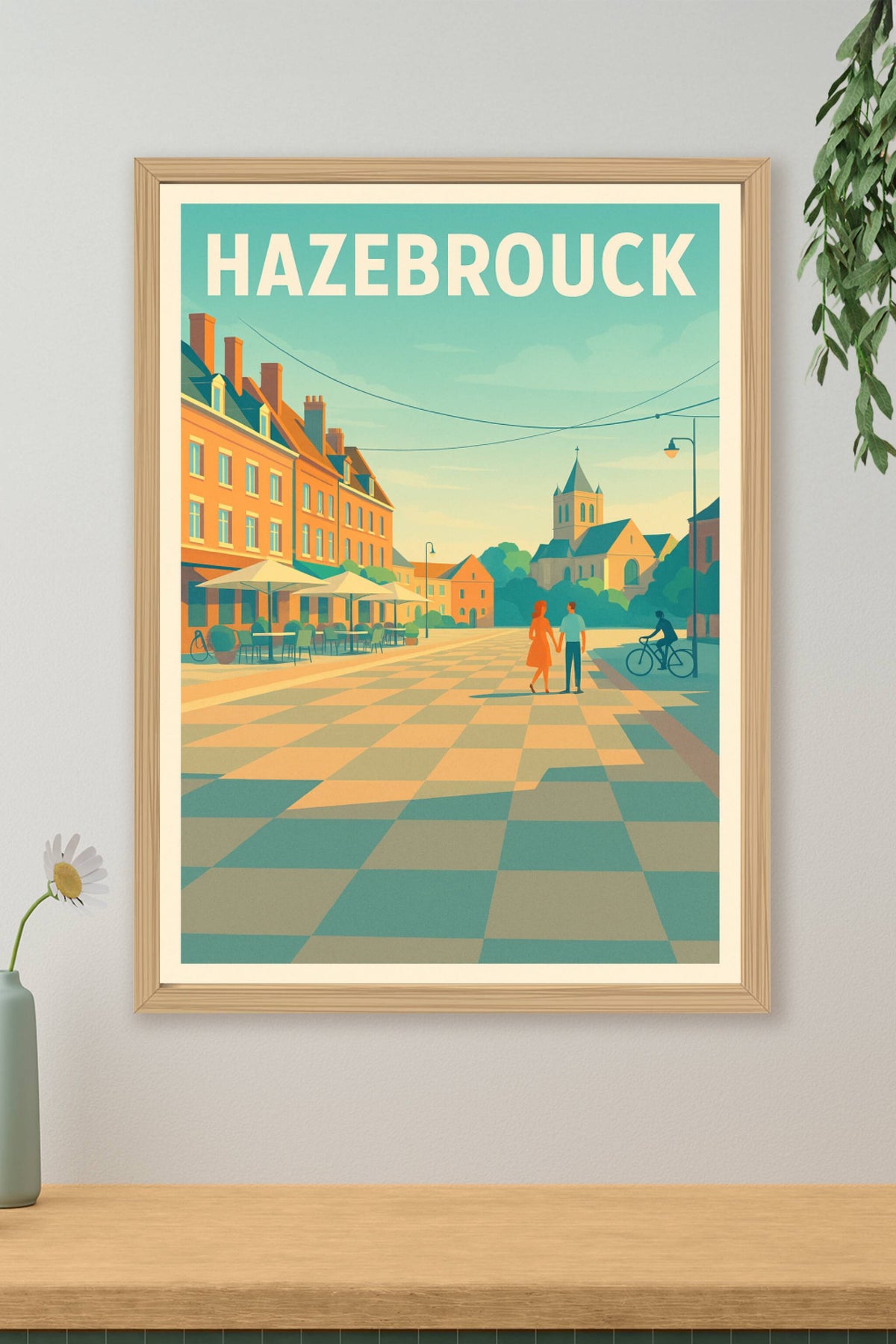 Affiche Hazebrouck — Charme et sérénité au cœur de la ville · poster d'art de Hazebrouck