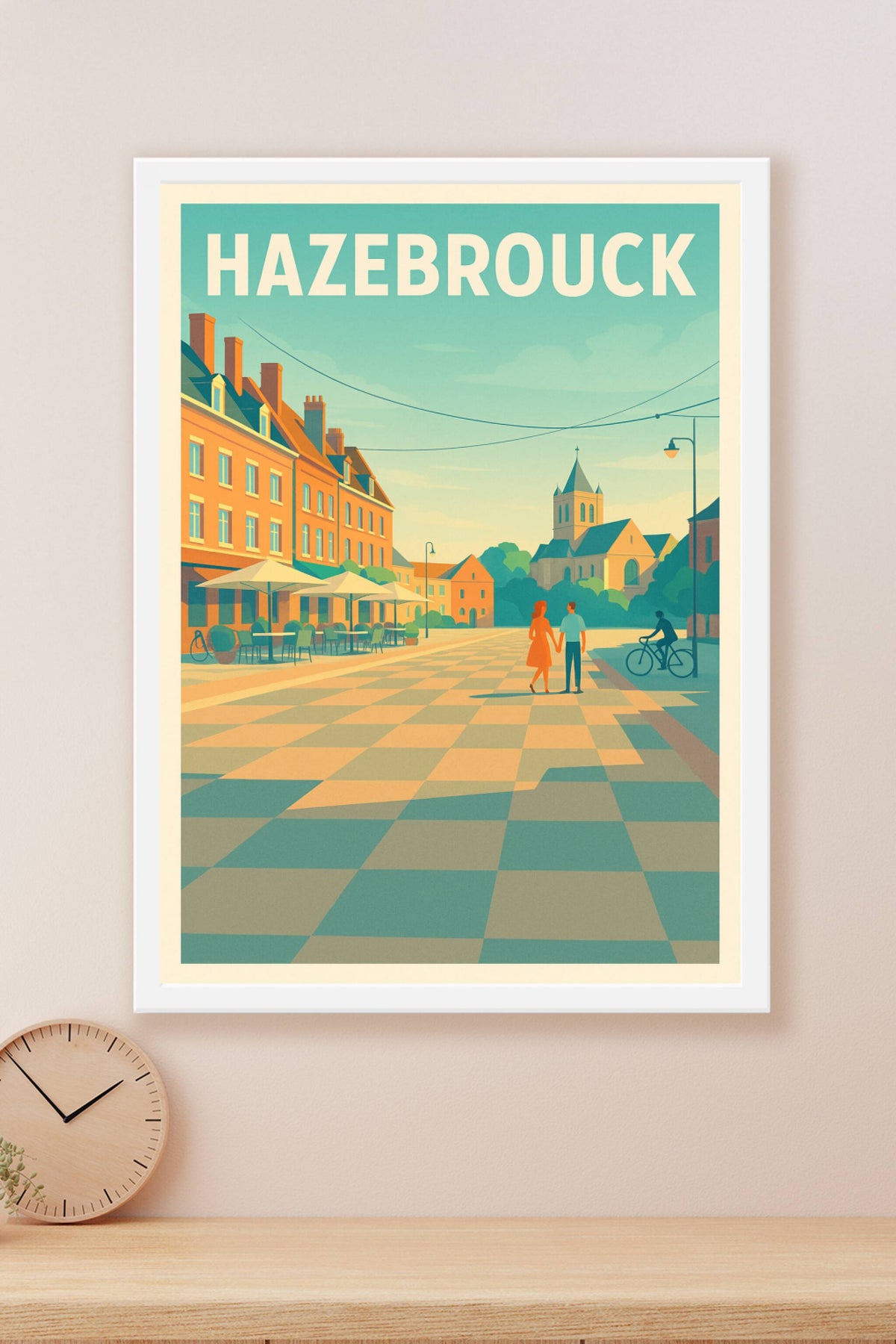 Affiche Hazebrouck — Charme et sérénité au cœur de la ville · poster d'art de Hazebrouck