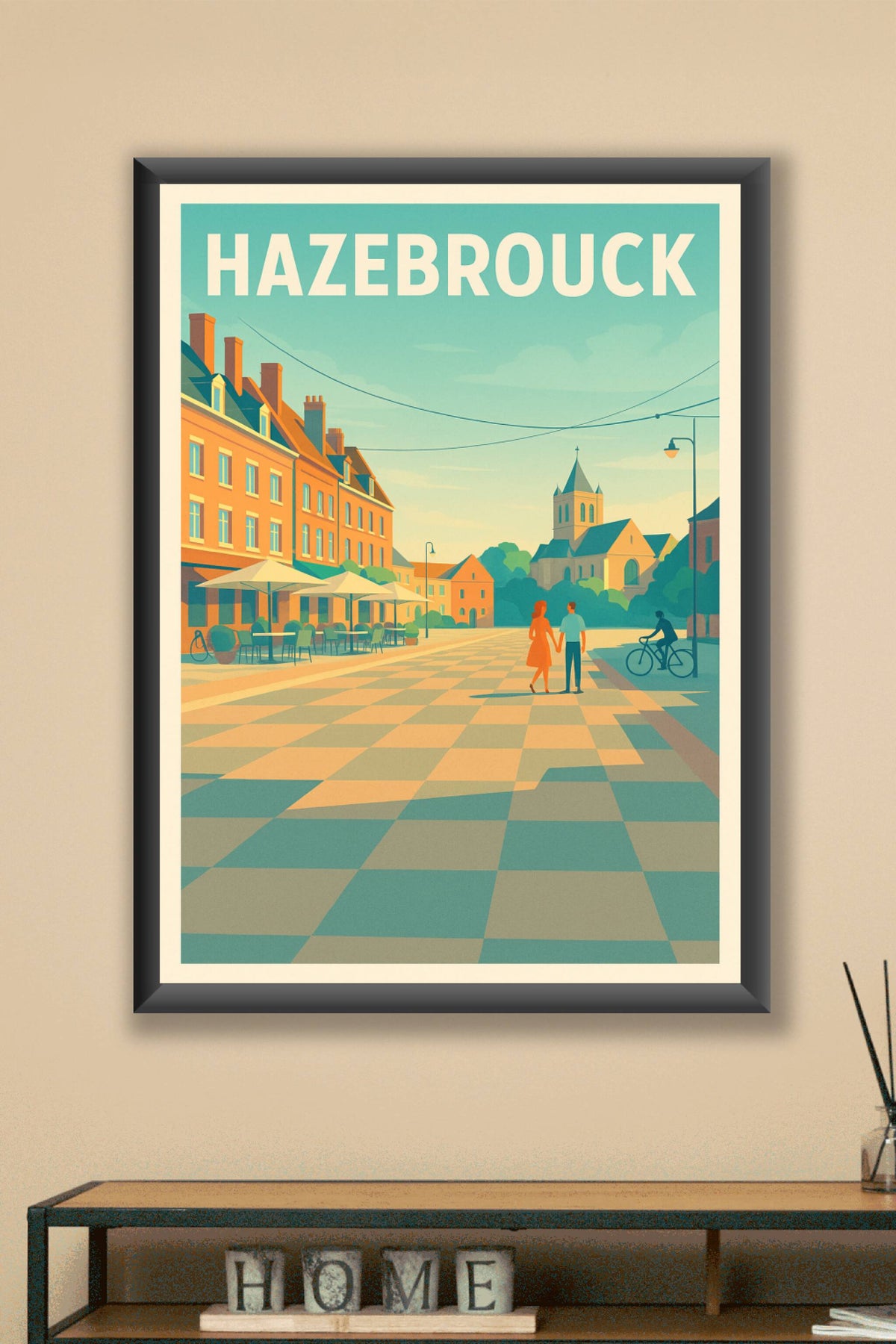 Affiche Hazebrouck — Charme et sérénité au cœur de la ville · poster d'art de Hazebrouck
