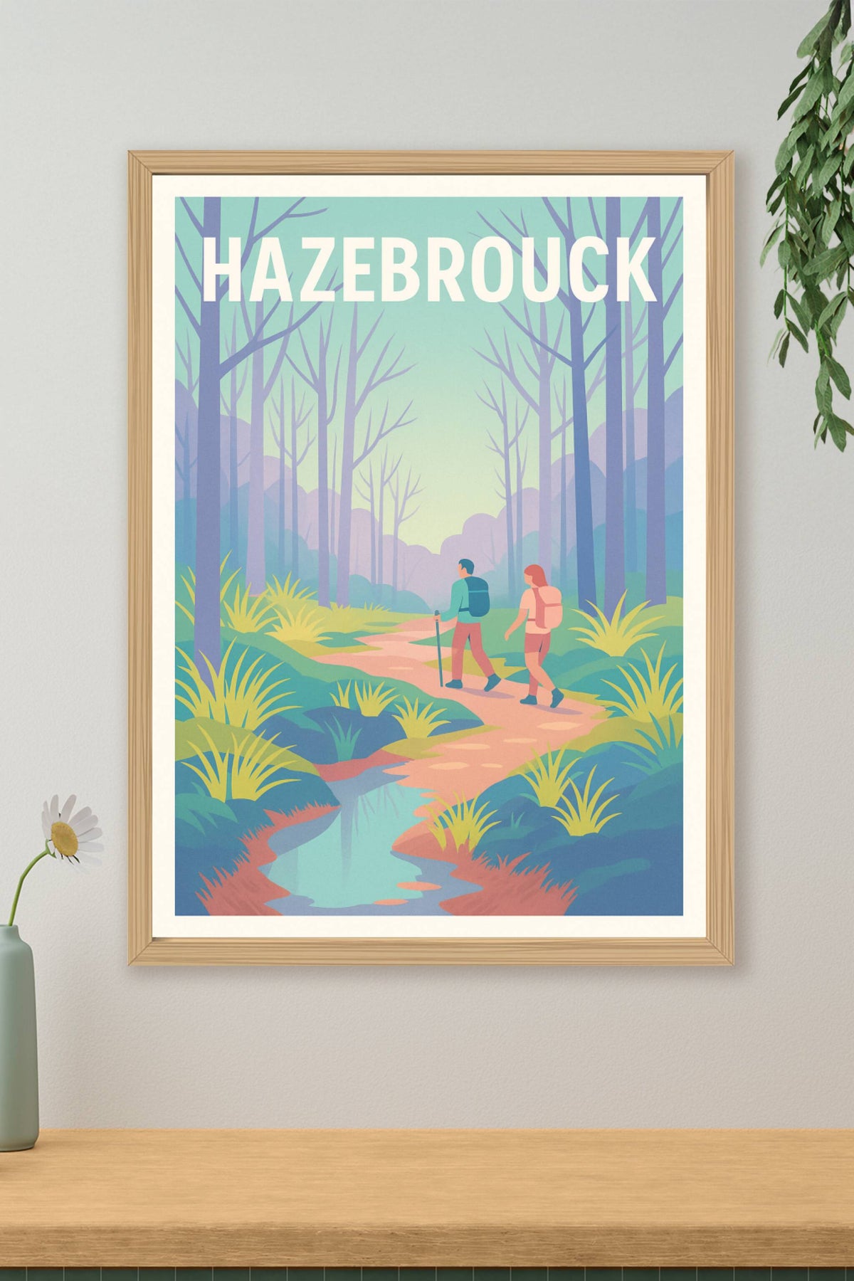 Affiche Hazebrouck — Évasion nature et randonnée · poster d'art de Hazebrouck