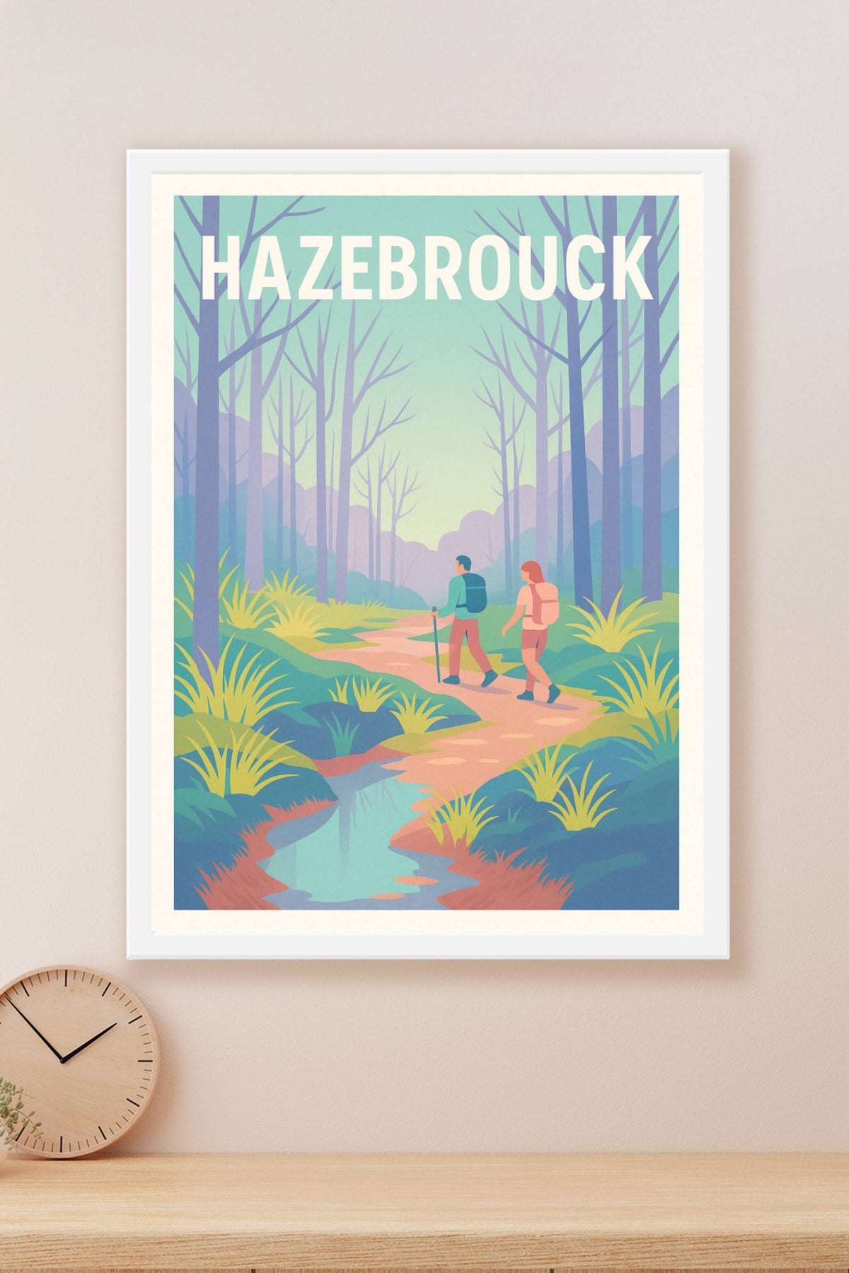 Affiche Hazebrouck — Évasion nature et randonnée · poster d'art de Hazebrouck
