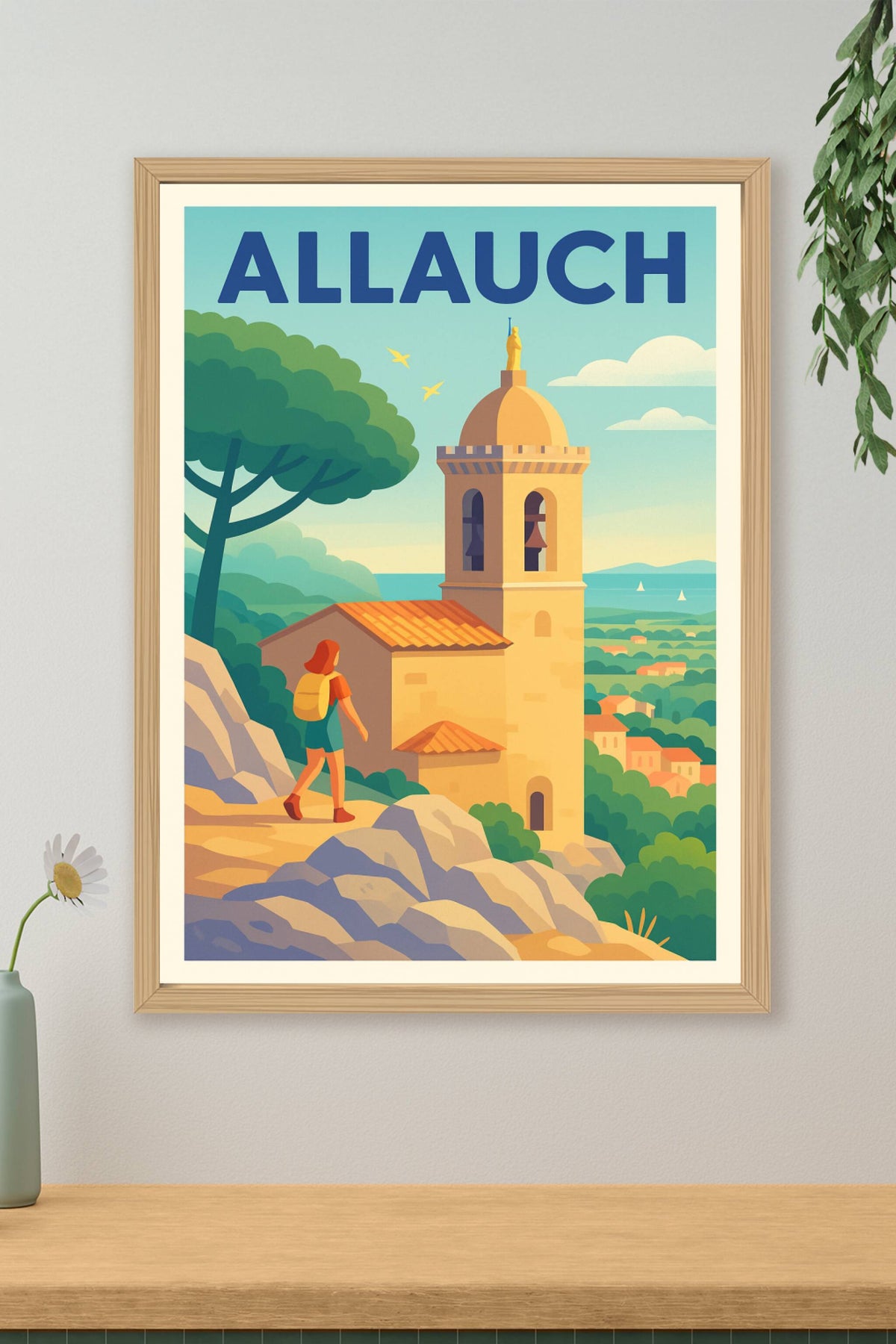 Affiche Allauch — L'évasion provençale au cœur de la nature · poster d'art de Allauch
