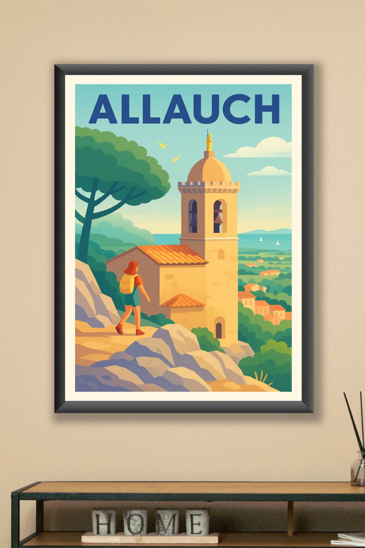 Affiche Allauch — L'évasion provençale au cœur de la nature · poster d'art de Allauch