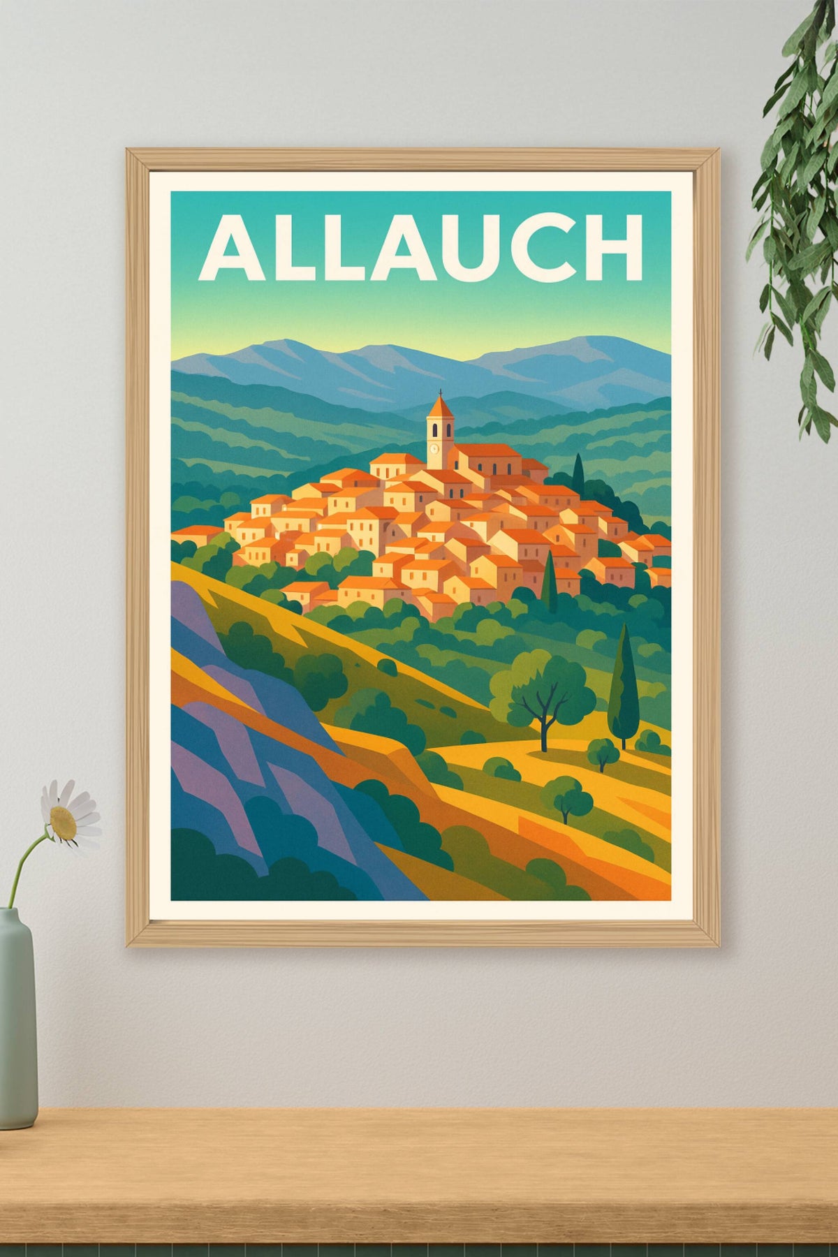 Affiche Allauch — Charme Provençal au Cœur de la Nature · poster d'art de Allauch